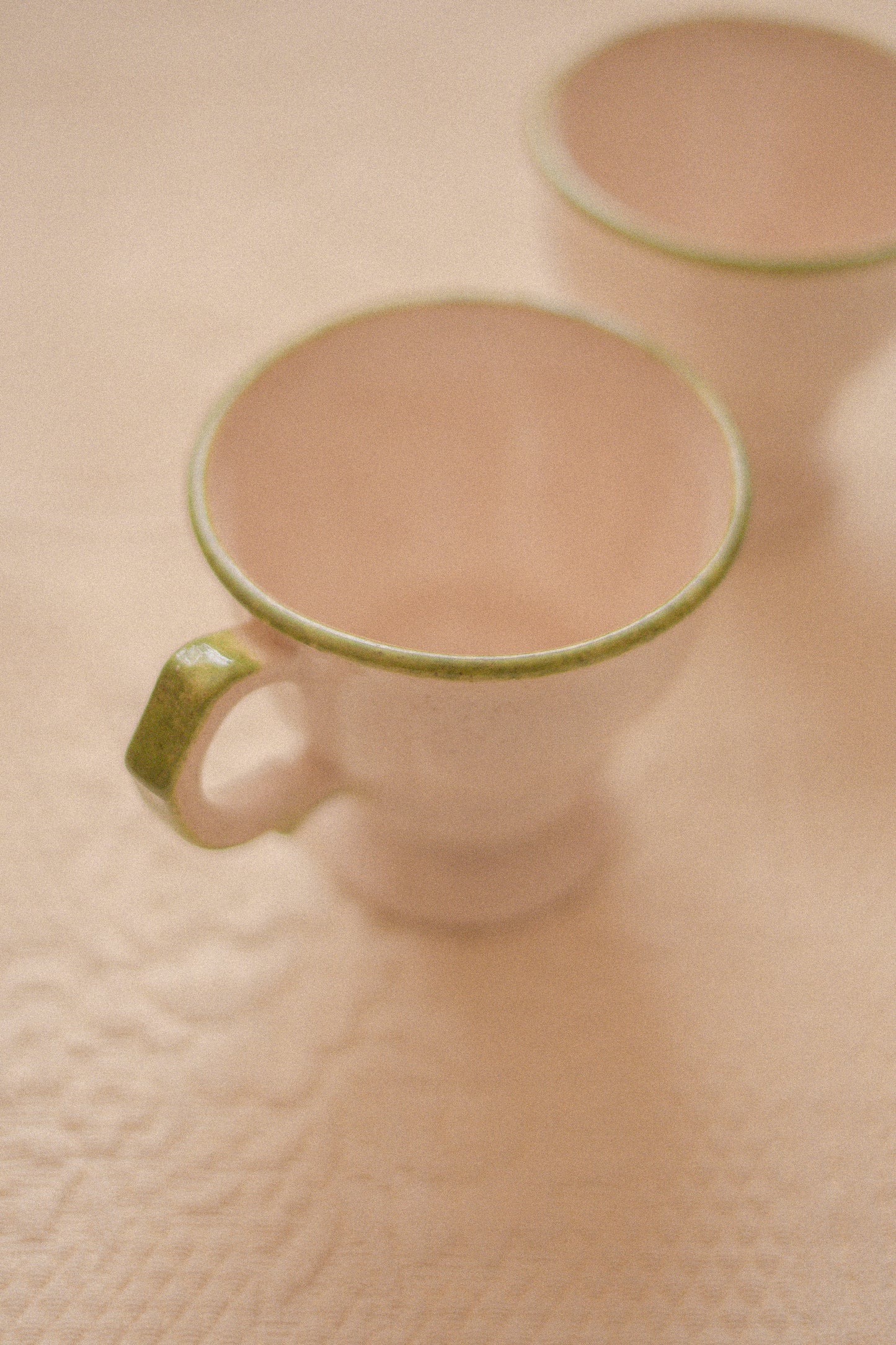 Vintage handmade pottery tea cup set