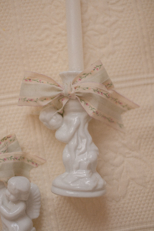 Vintage cherub tapered candle sticks