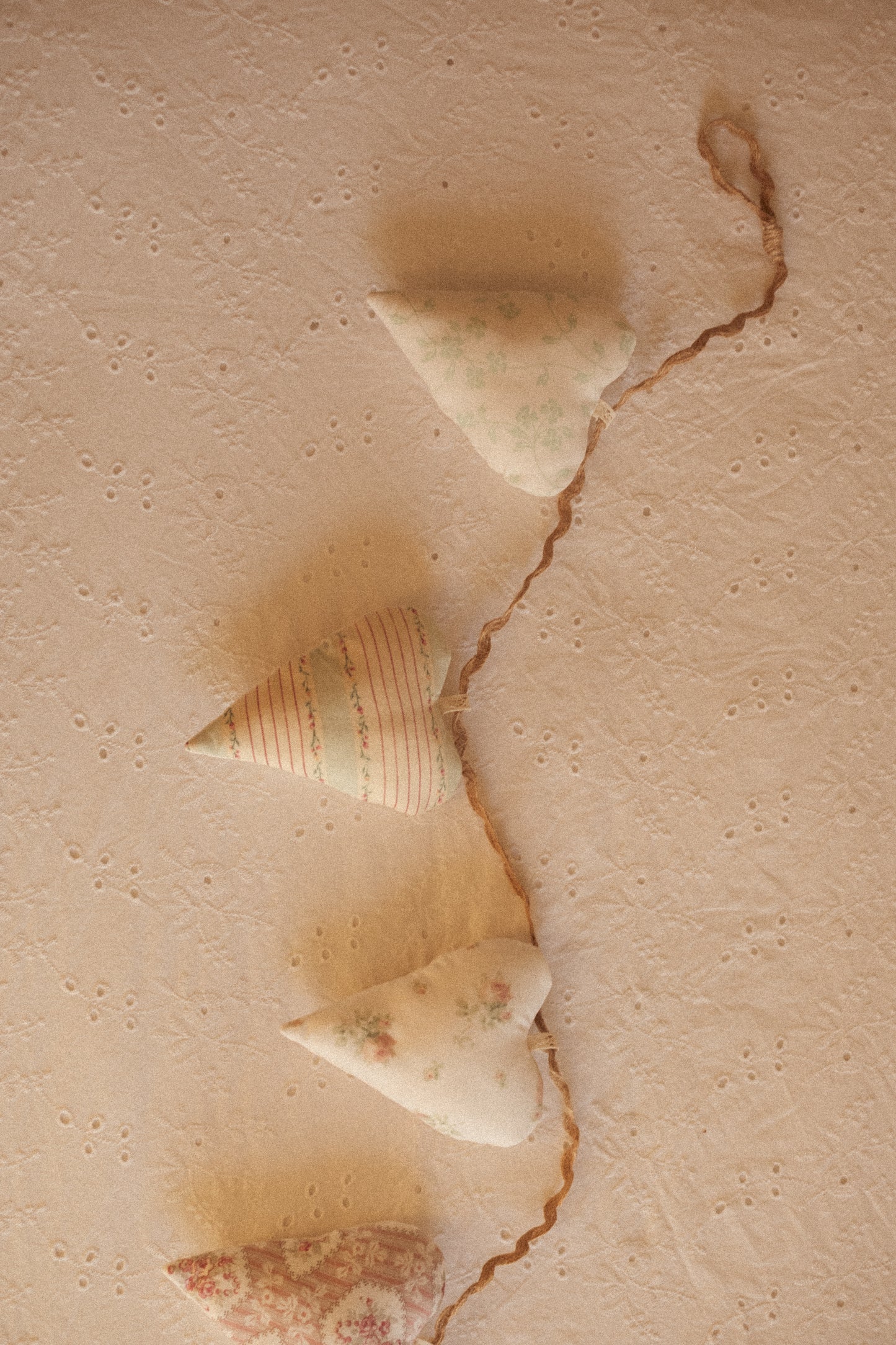 Handmade heart heirloom garland