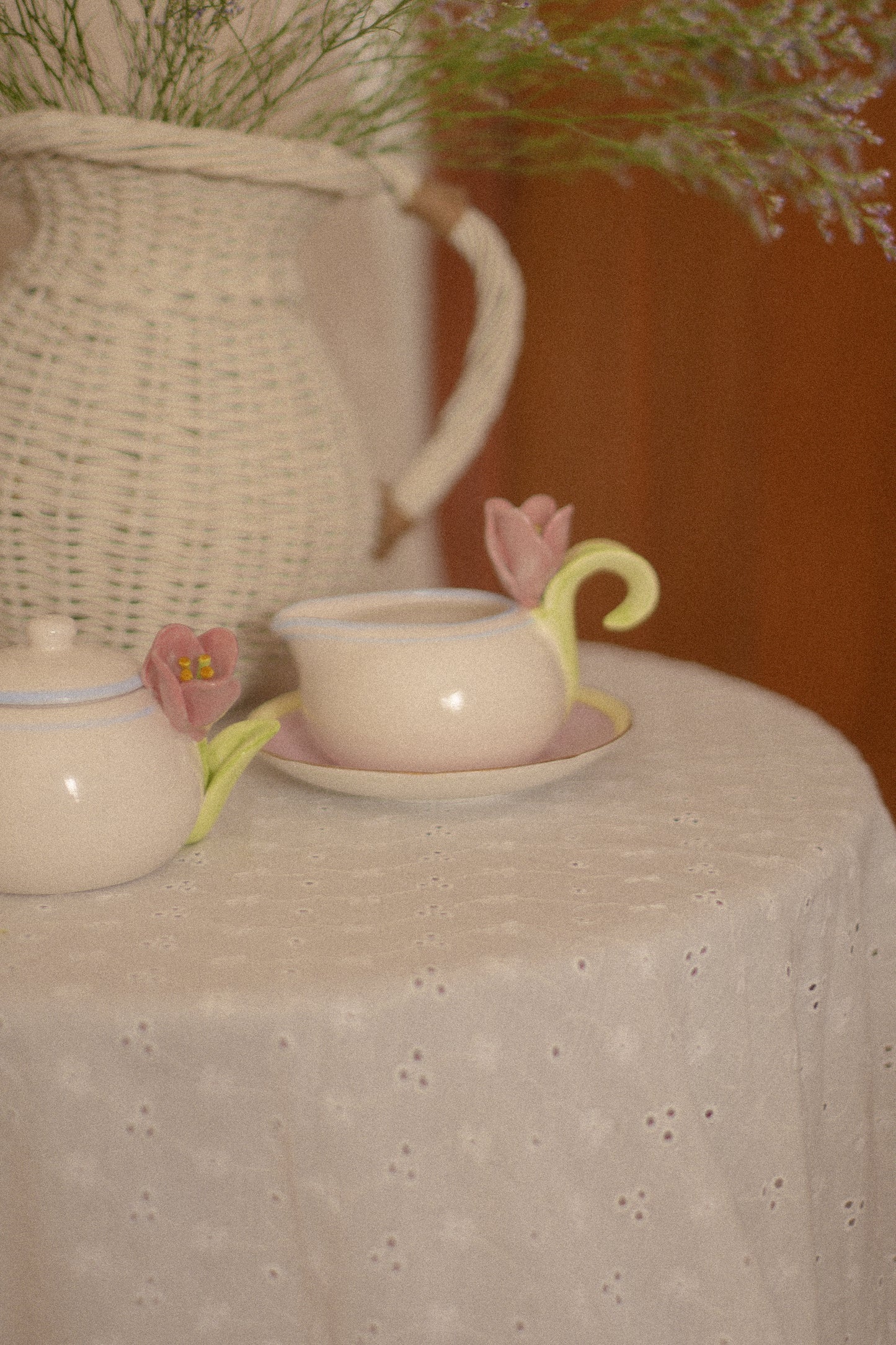 vintage floral tea set