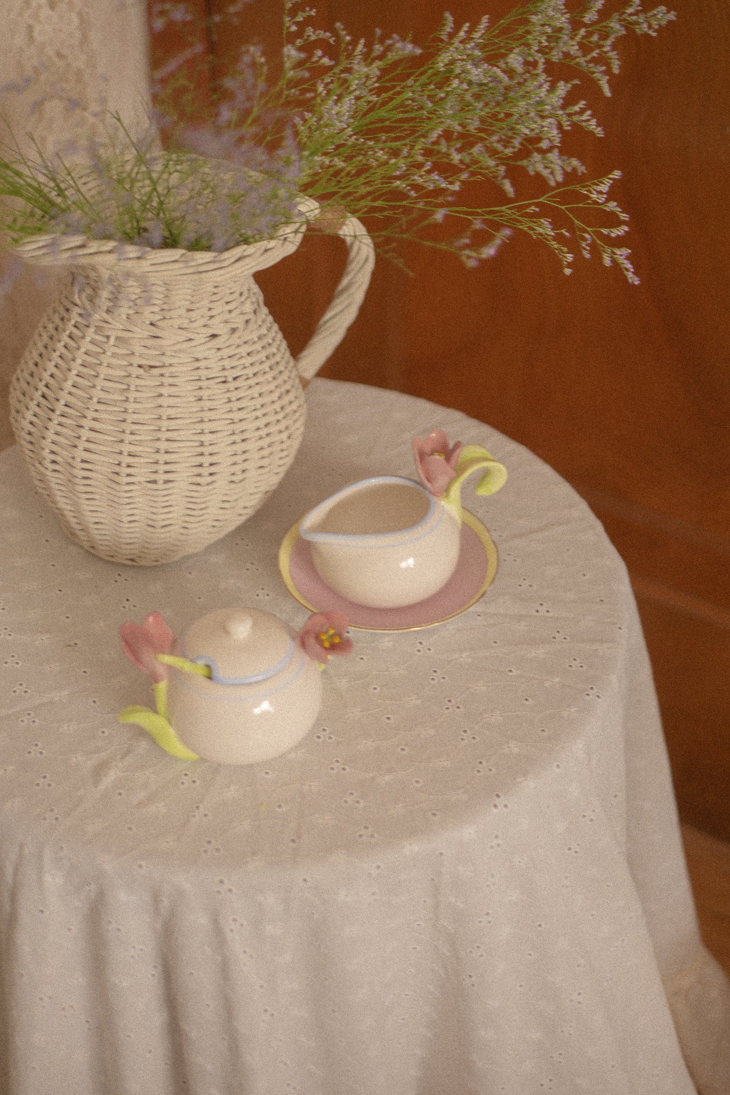 vintage floral tea set
