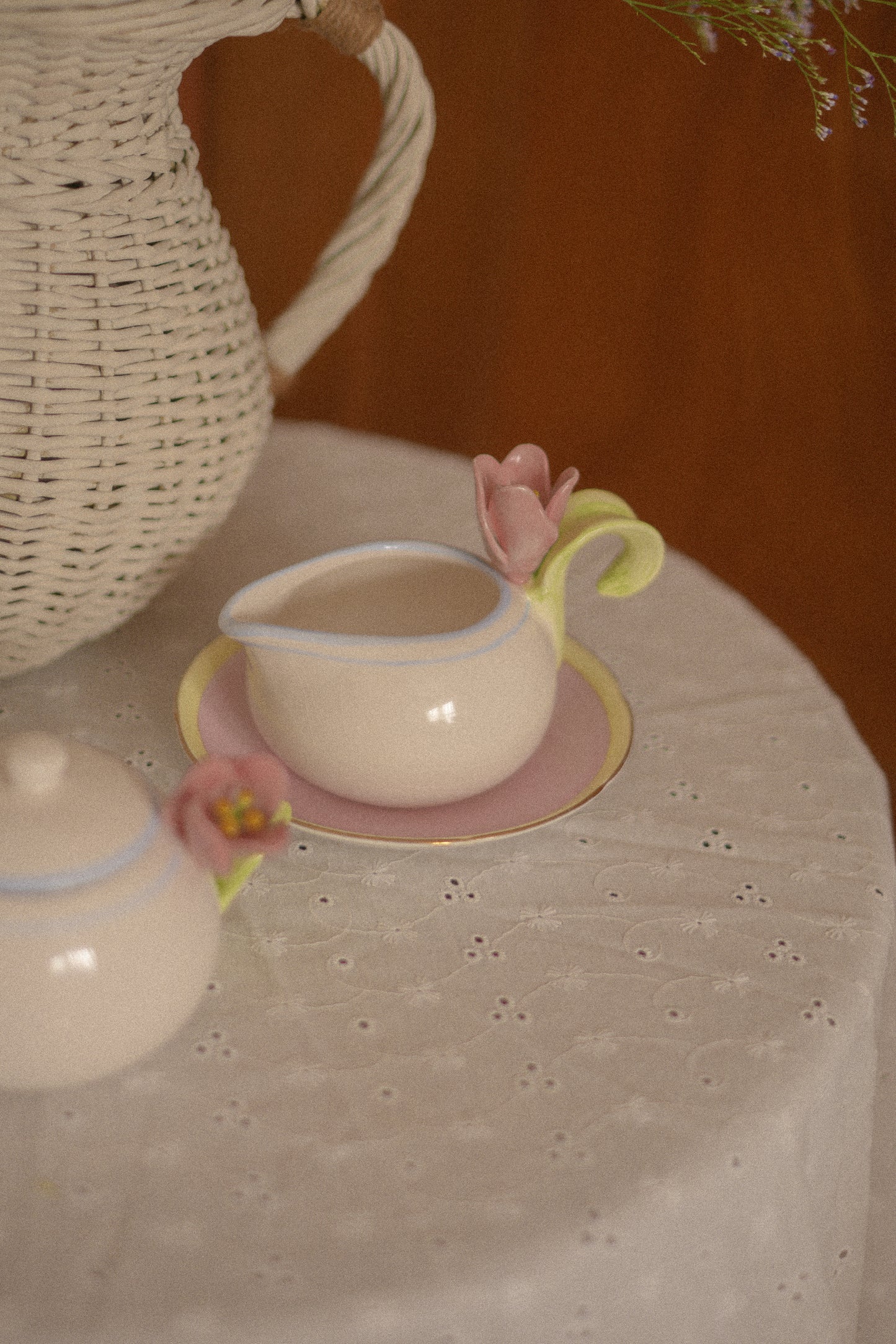 vintage floral tea set