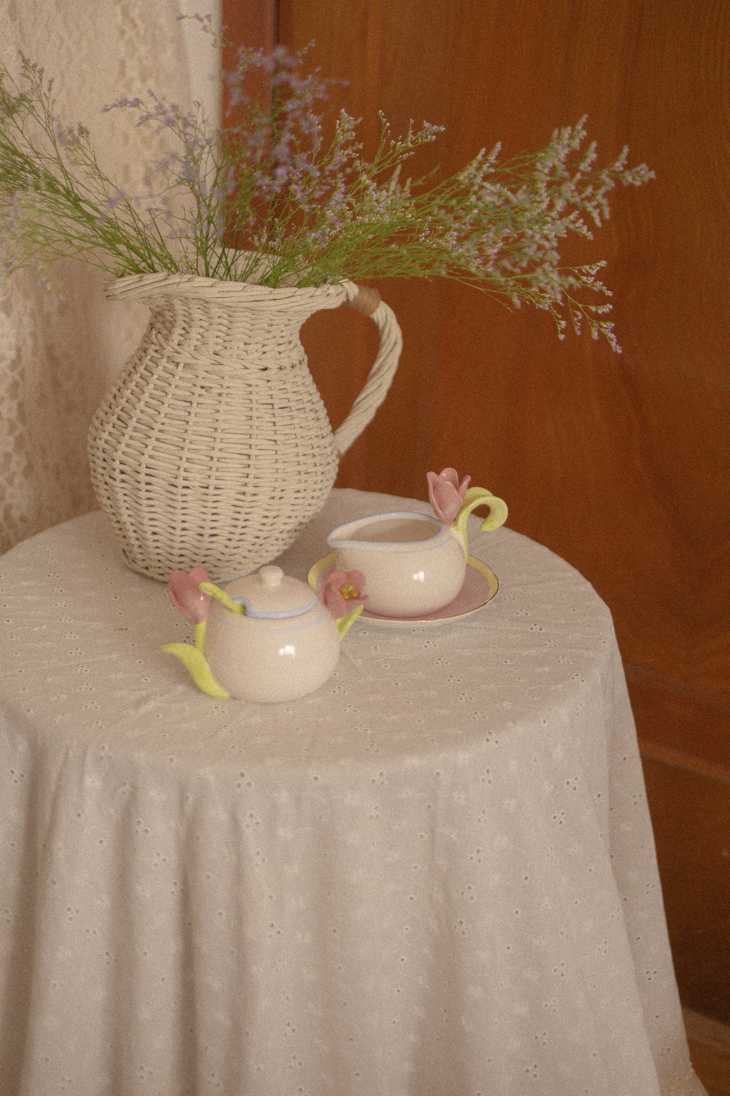 vintage floral tea set