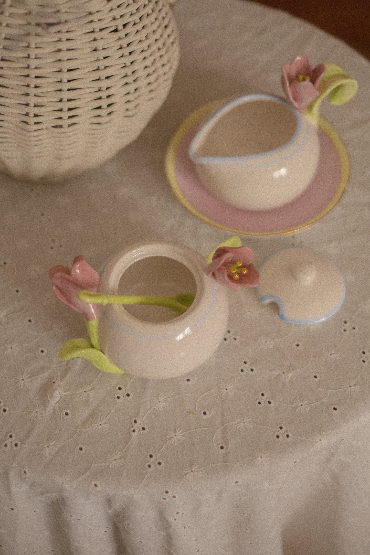 vintage floral tea set