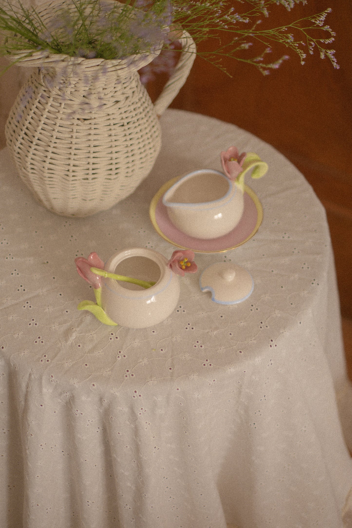 vintage floral tea set