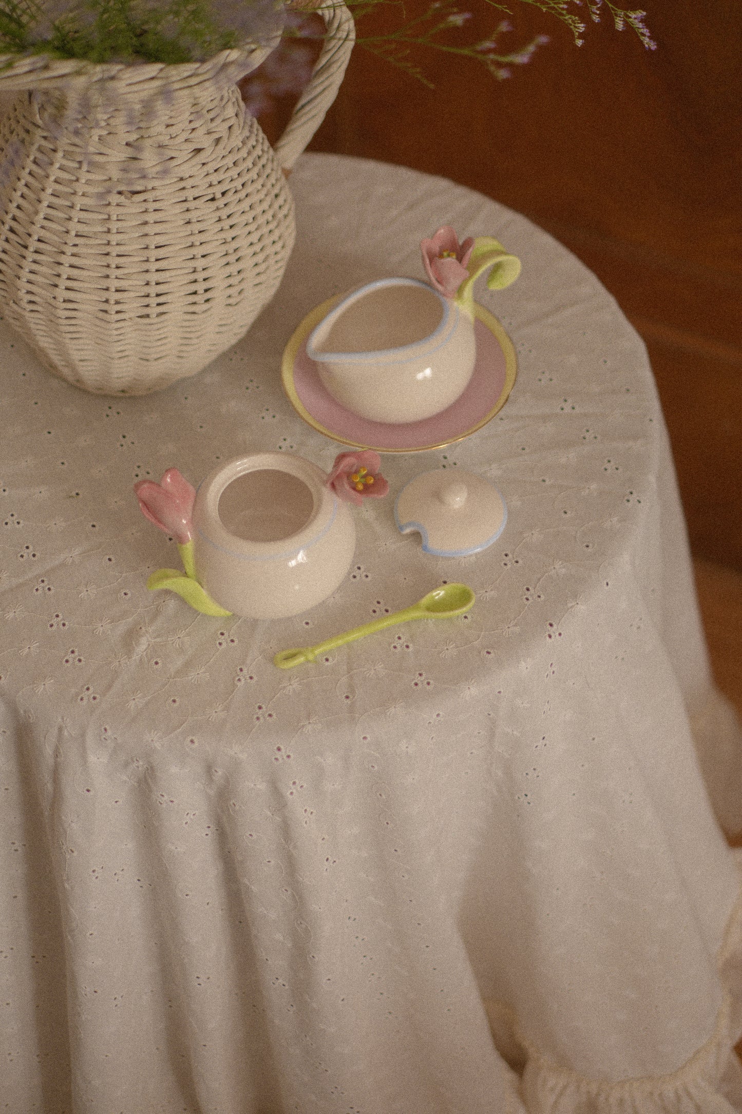 vintage floral tea set