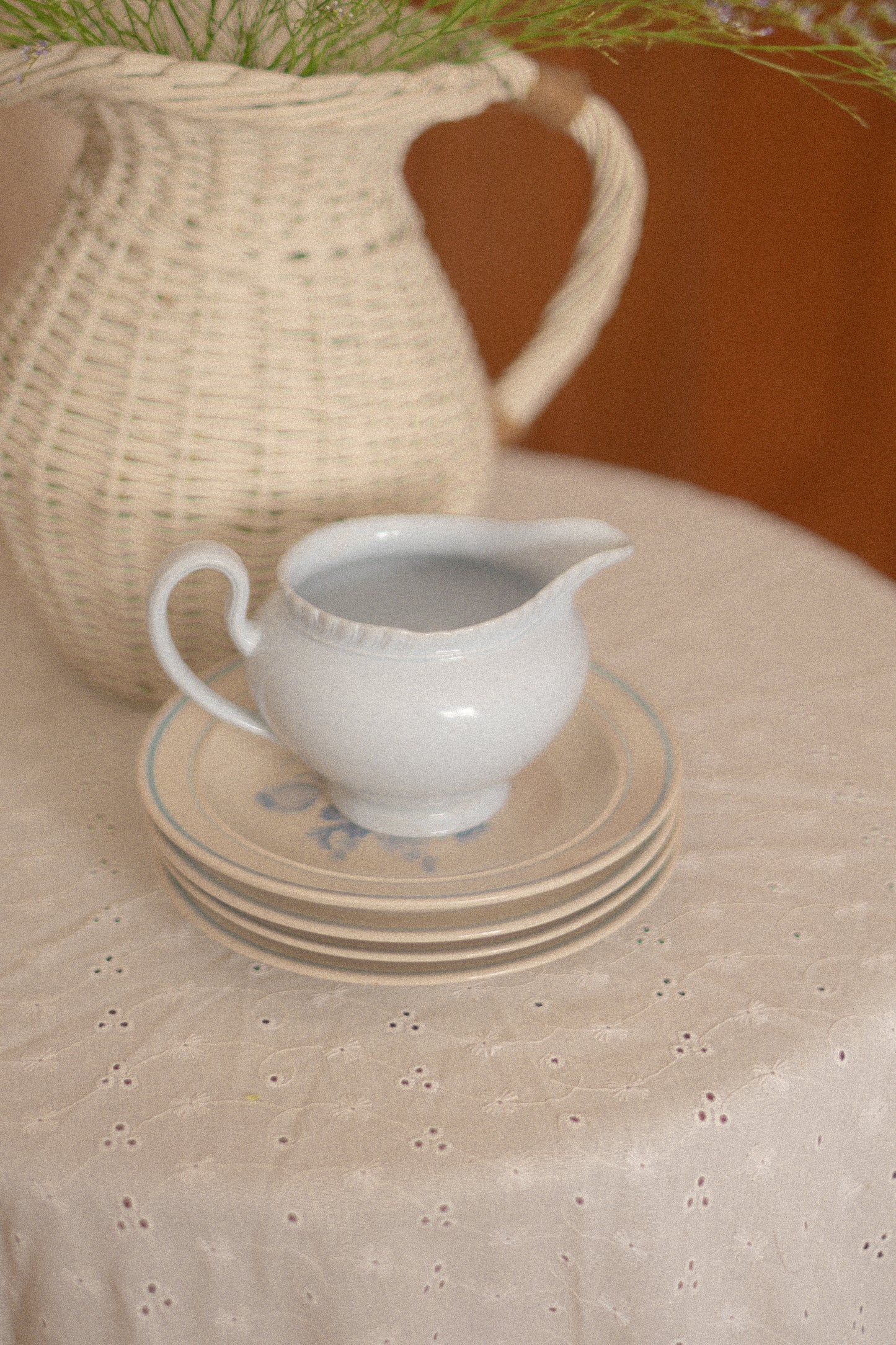Vintage baby blue creamer dish