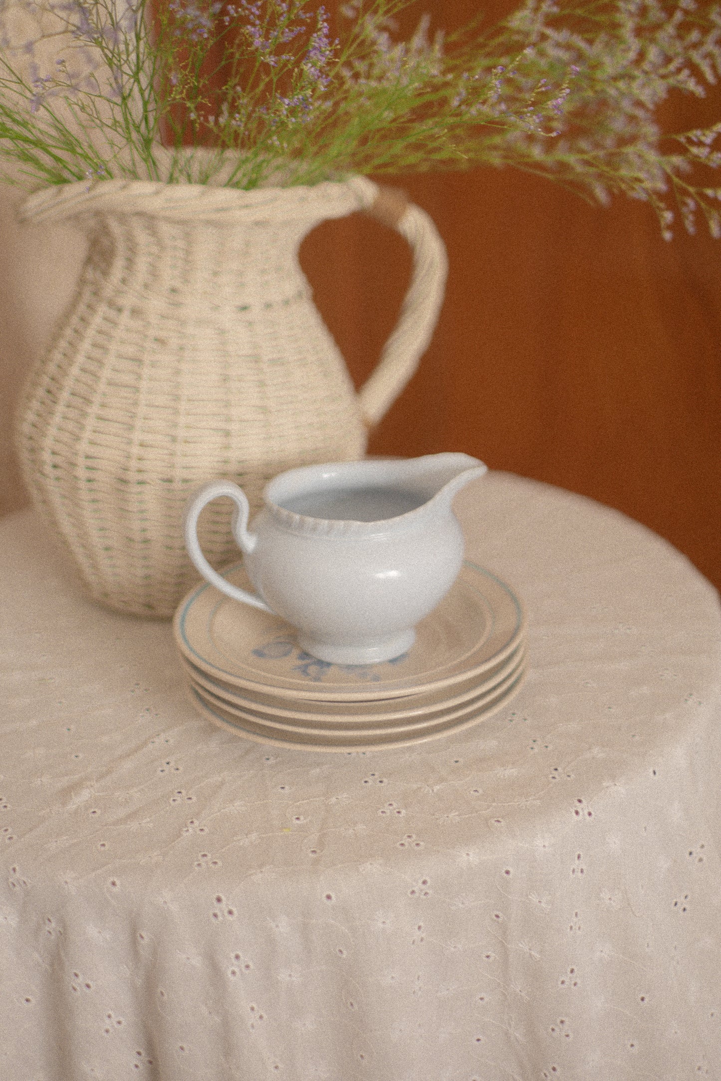 Vintage baby blue creamer dish