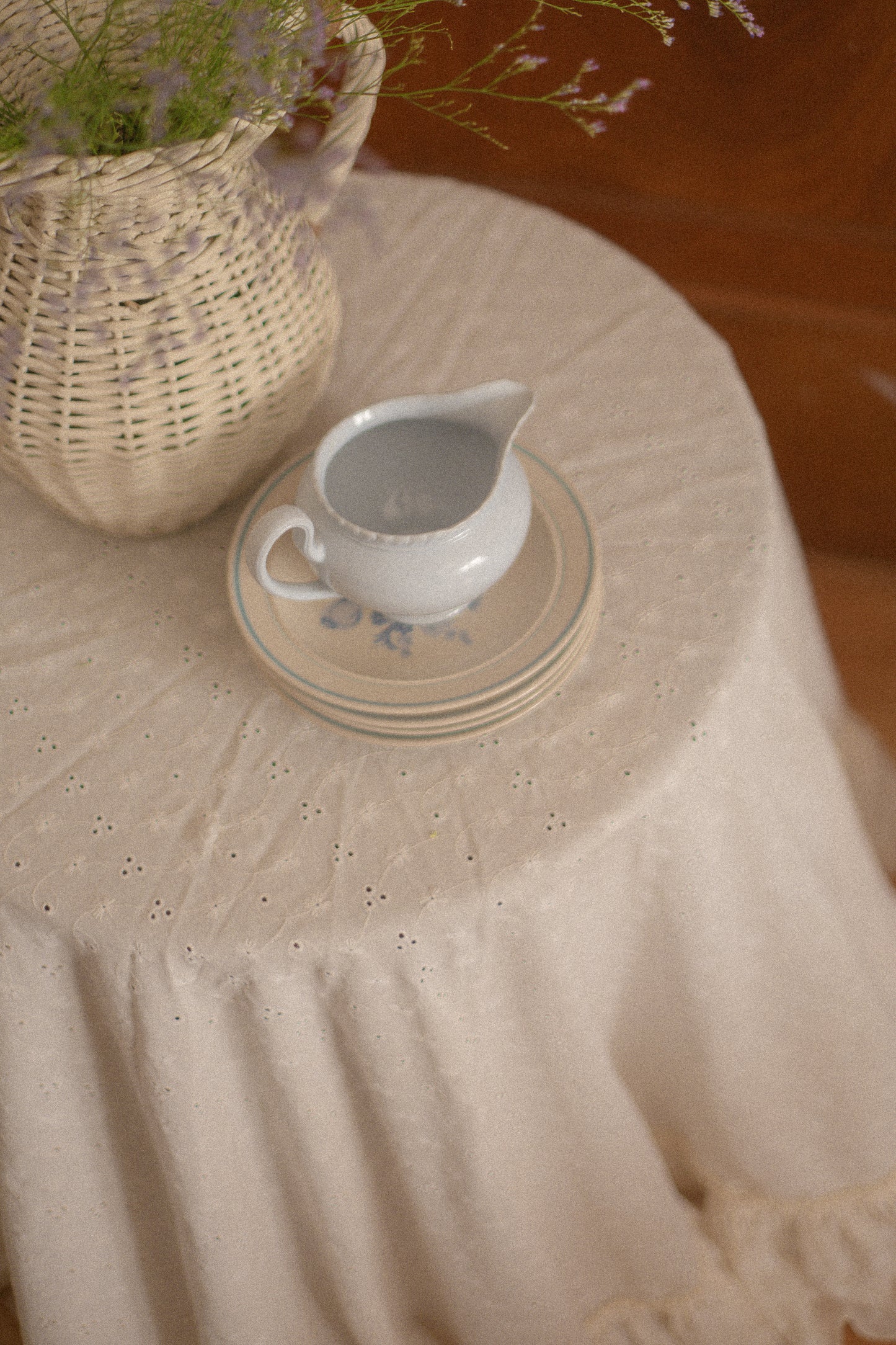 Vintage baby blue creamer dish