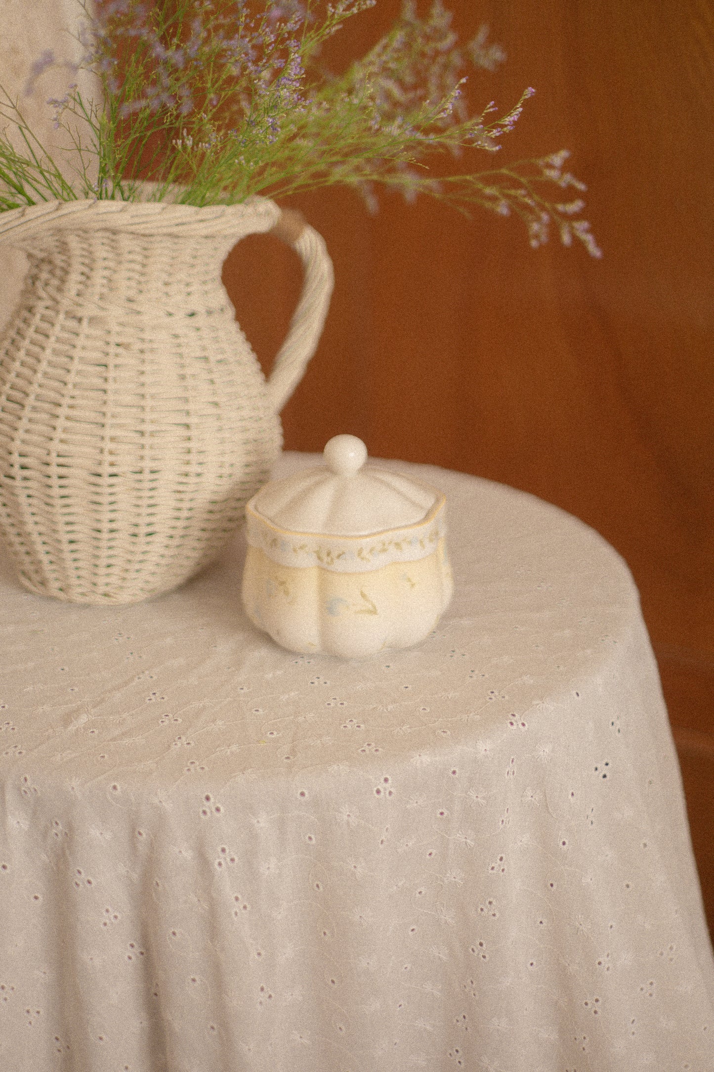 Vintage floral trinket dish