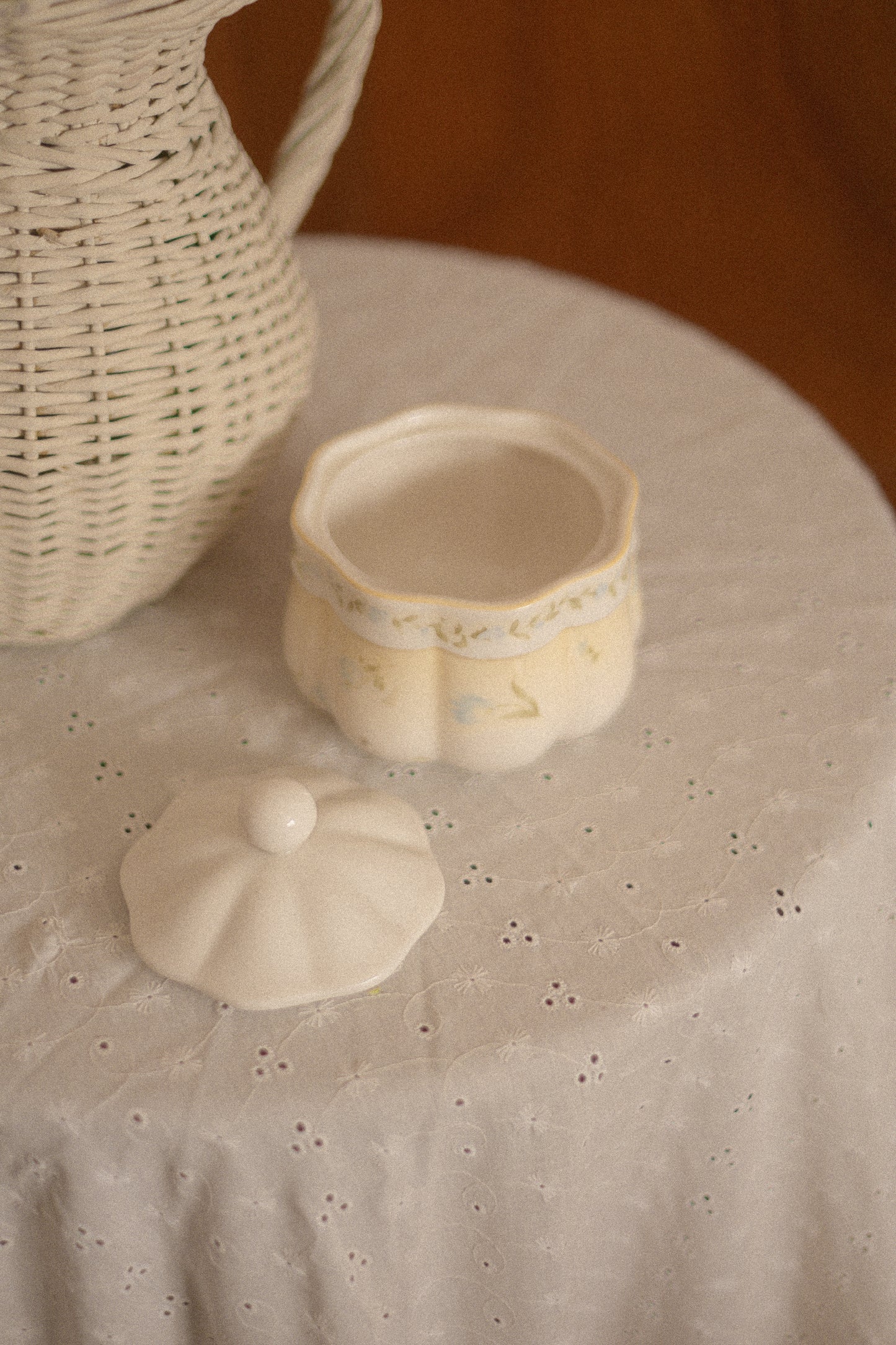 Vintage floral trinket dish