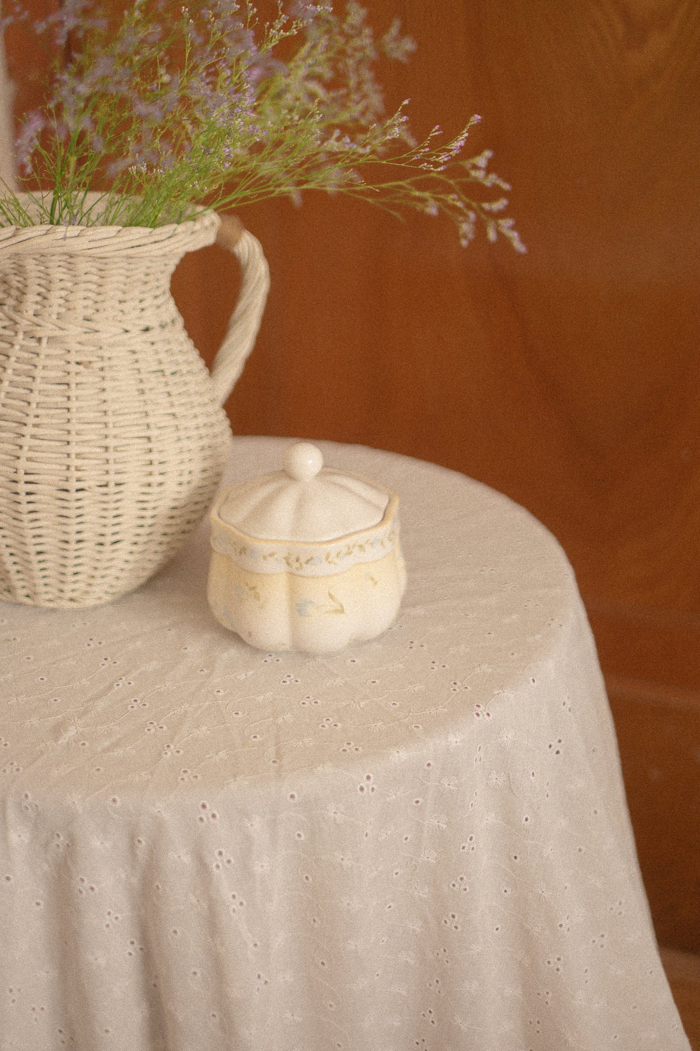 Vintage floral trinket dish