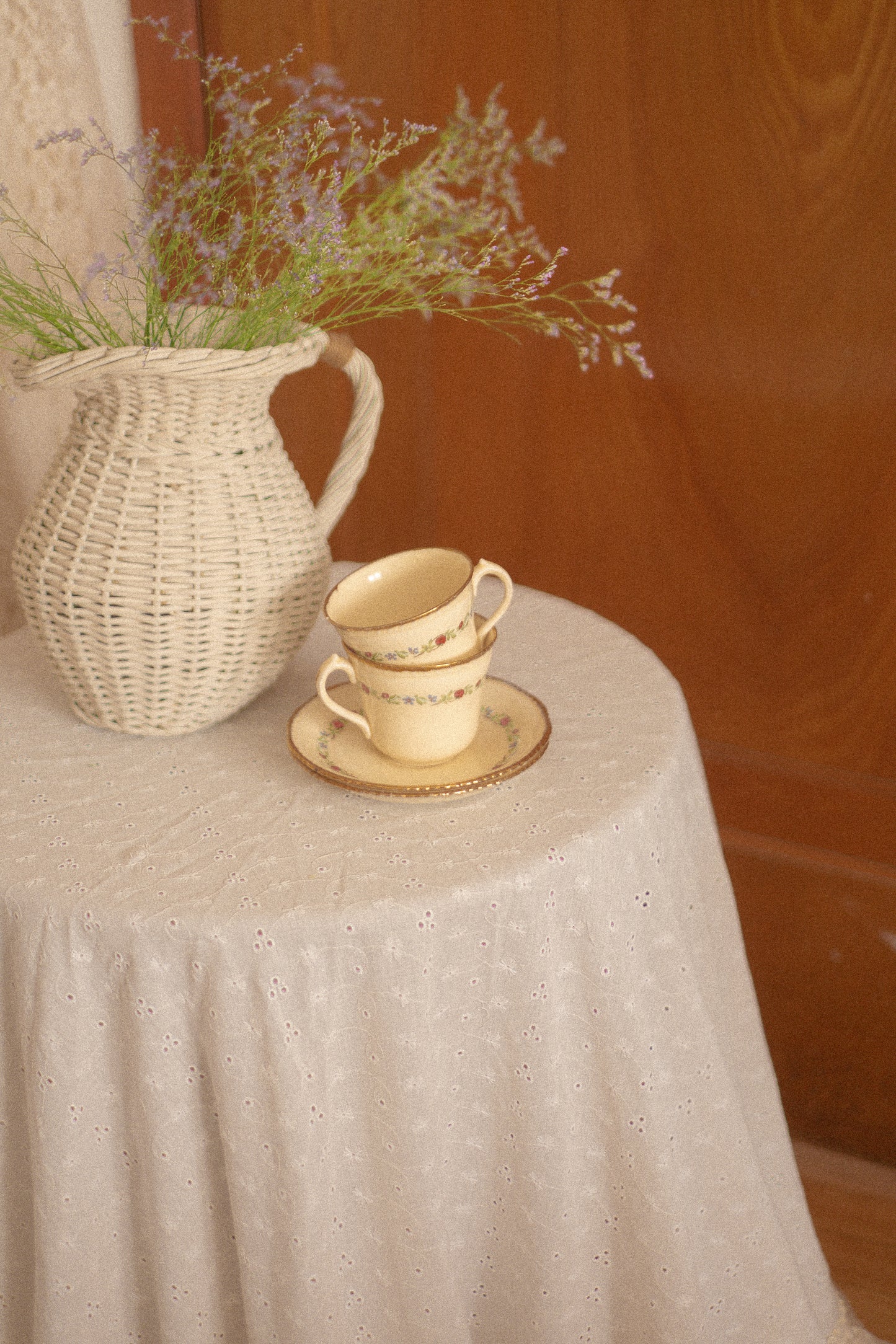 Vintage gold trimmed tea set