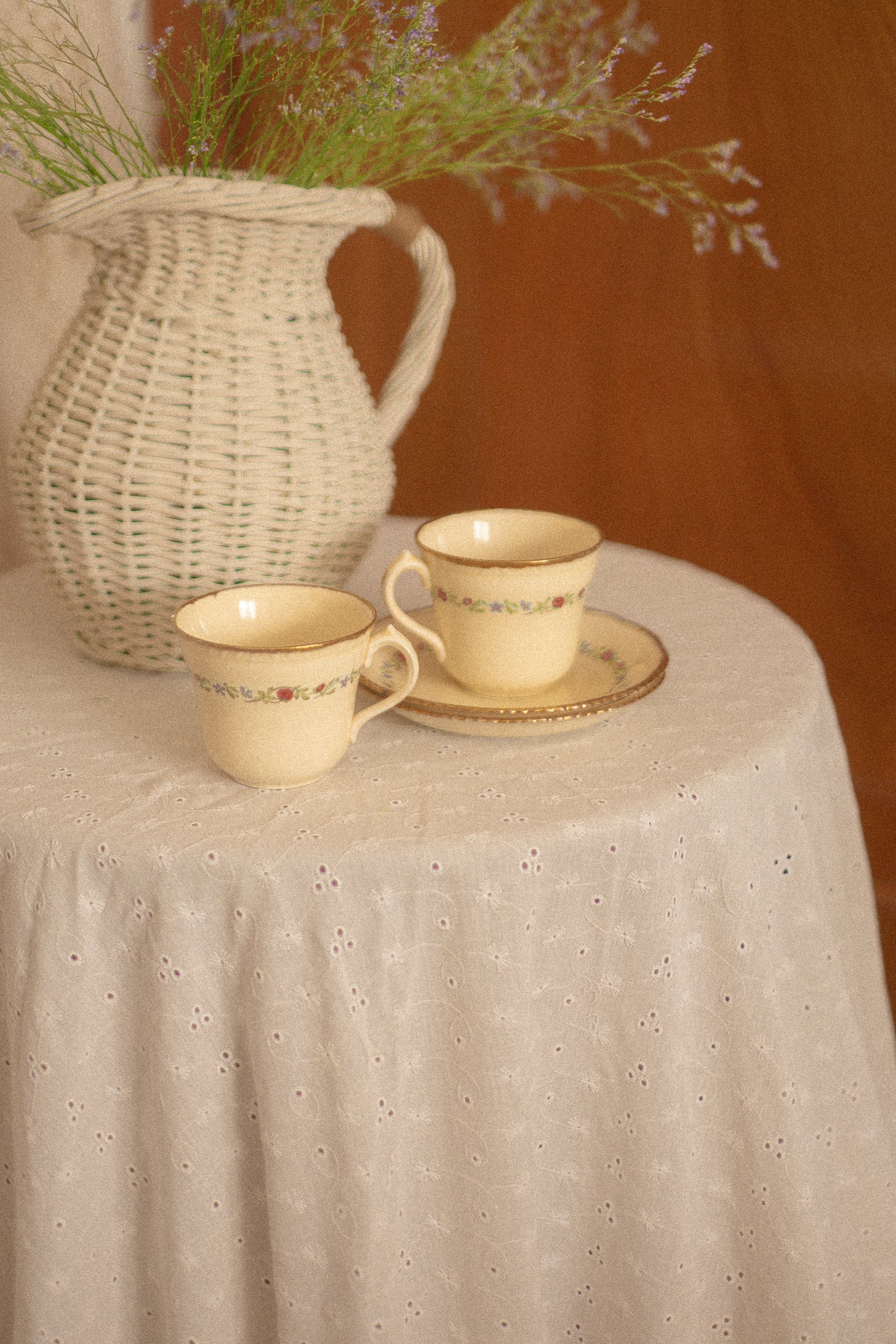 Vintage gold trimmed tea set