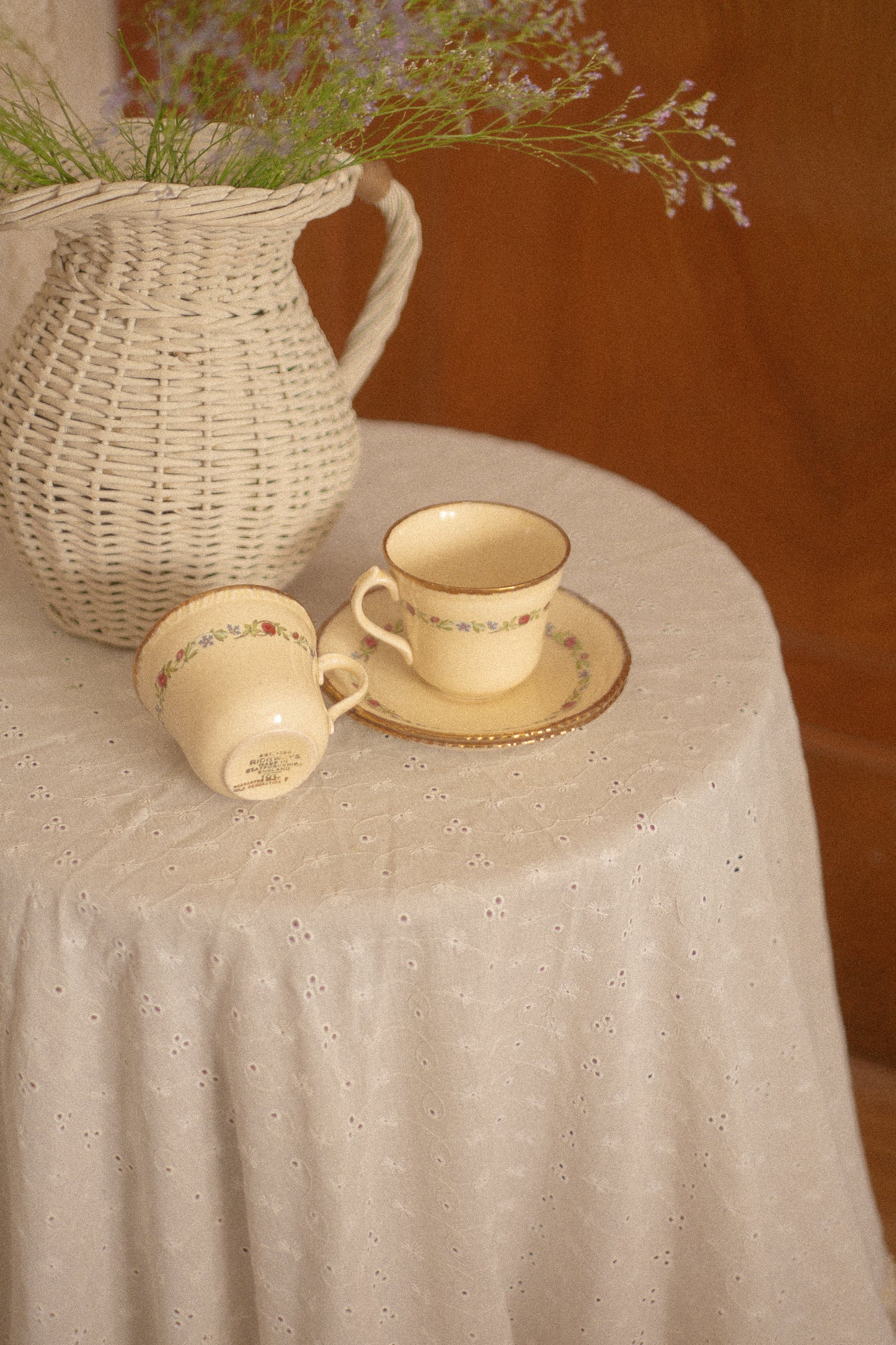 Vintage gold trimmed tea set