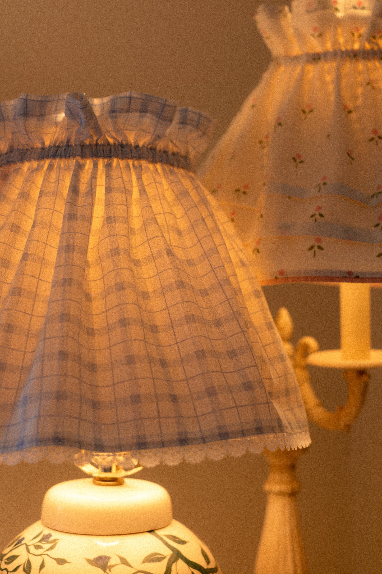 Handmade lampshade cover - Picnic Blanket