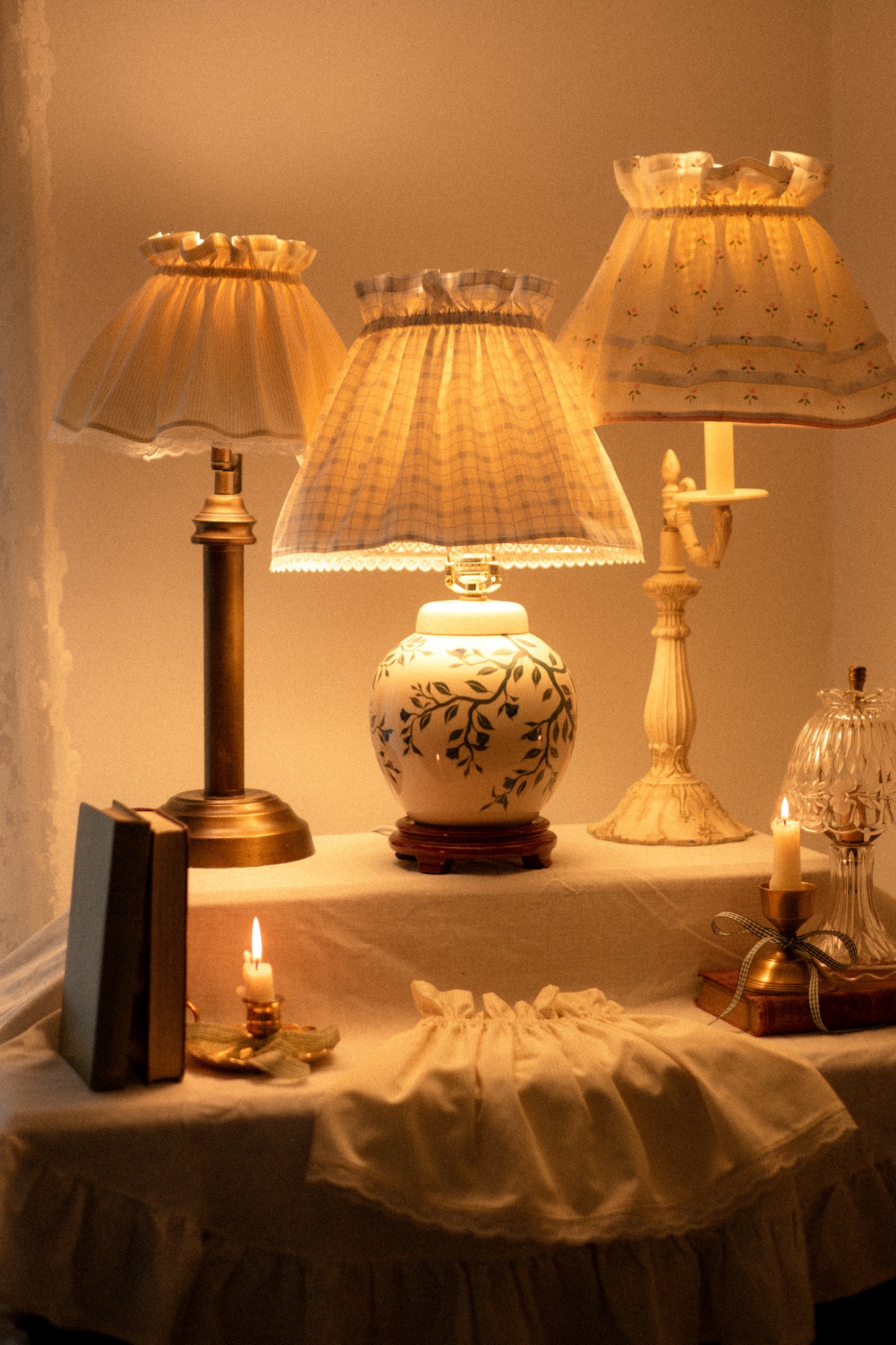 Handmade lampshade cover - Picnic Blanket