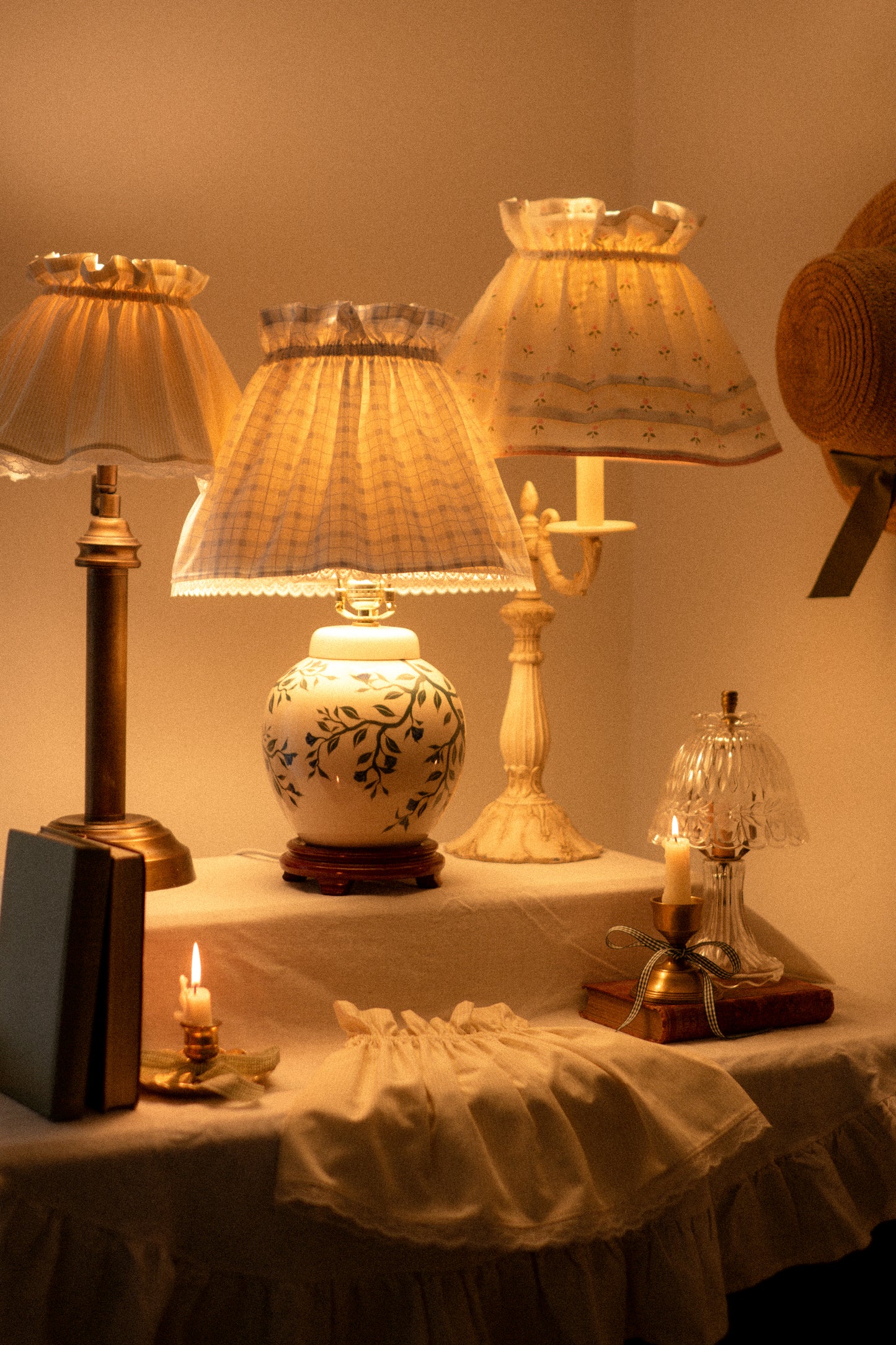 Handmade lampshade cover - Picnic Blanket