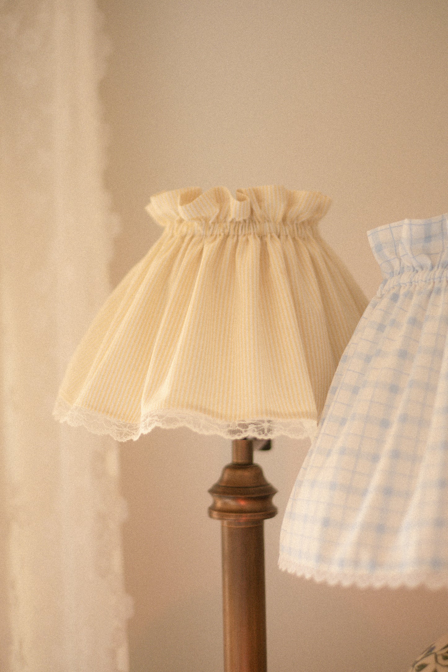 Handmade lampshade cover - Softened Butter