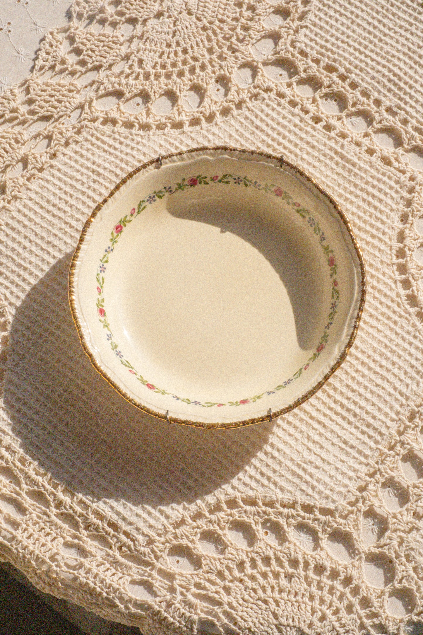 Vintage gold trimmed wall plate