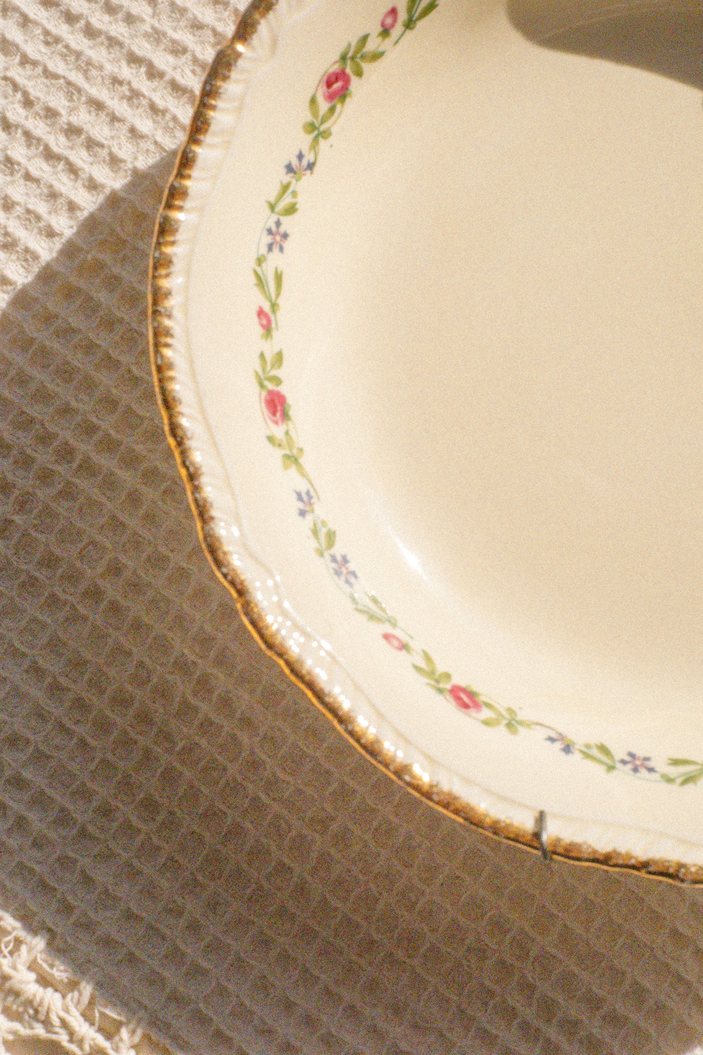 Vintage gold trimmed wall plate