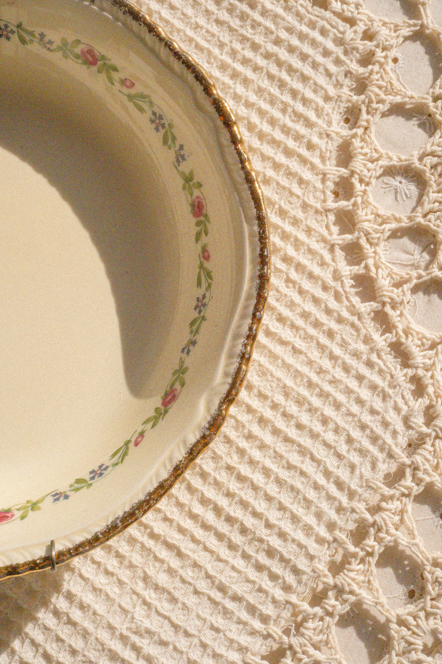 Vintage gold trimmed wall plate