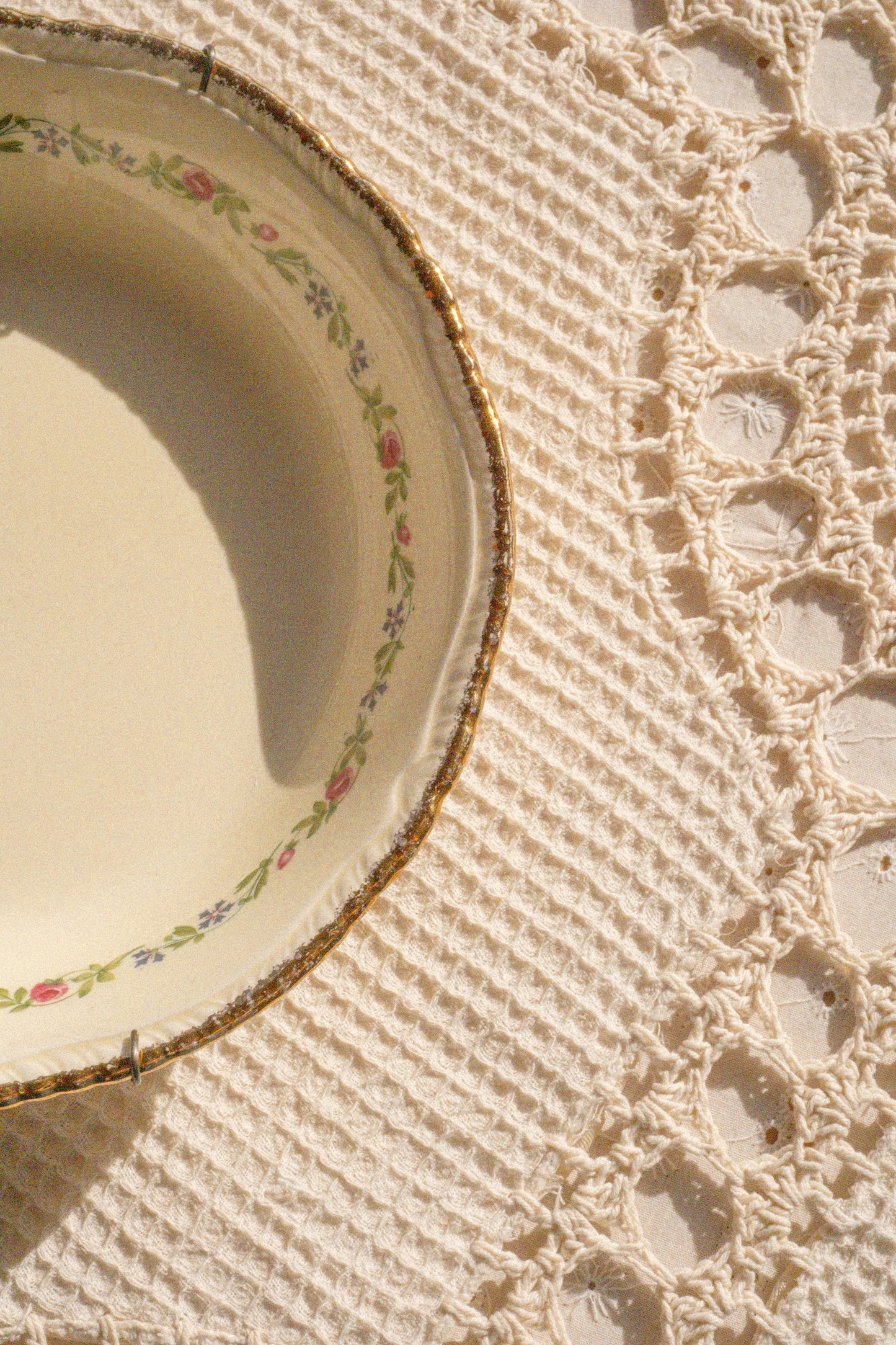 Vintage gold trimmed wall plate
