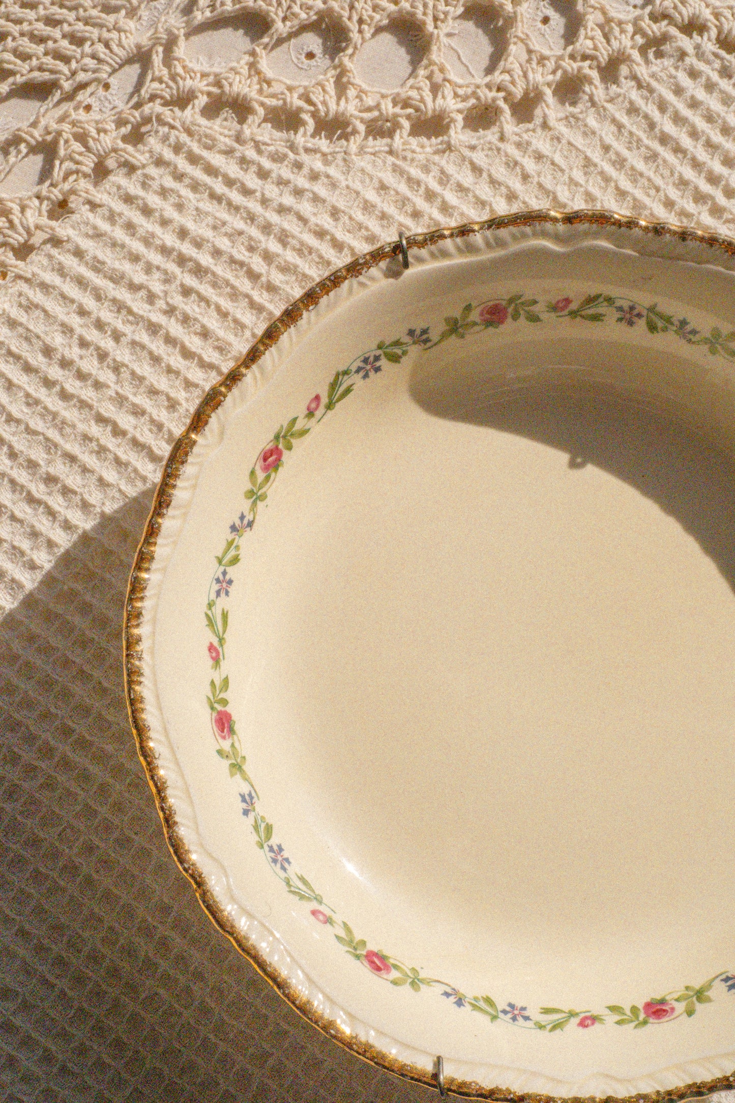 Vintage gold trimmed wall plate