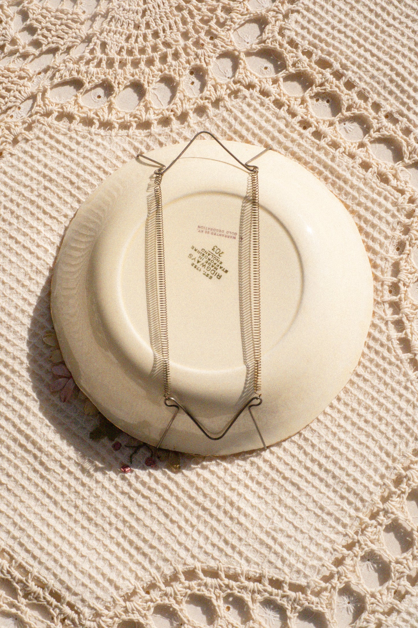 Vintage gold trimmed wall plate