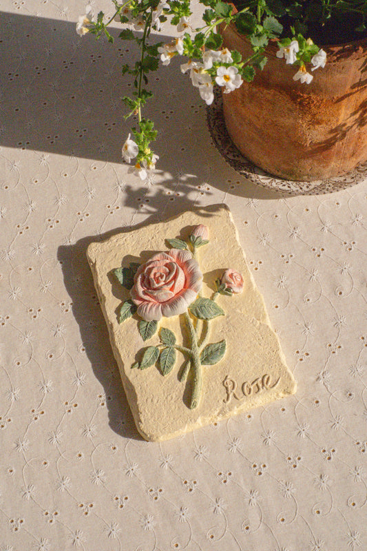 Vintage rose wall hanging