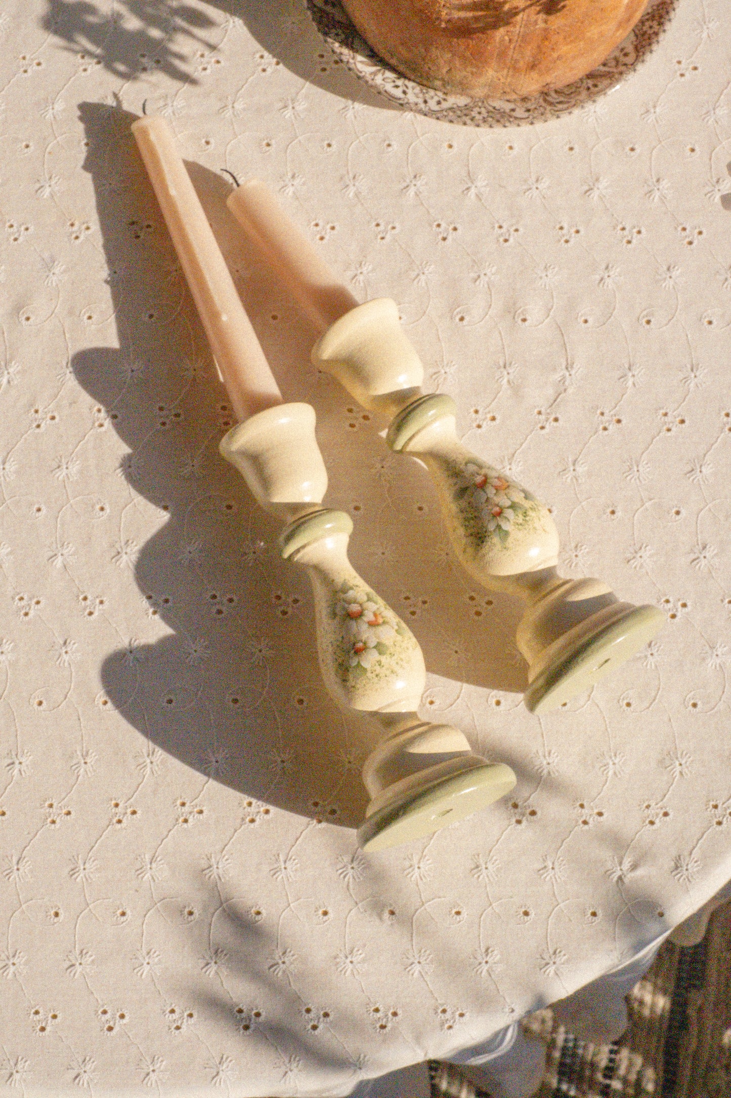 Vintage hand painted candlesticks