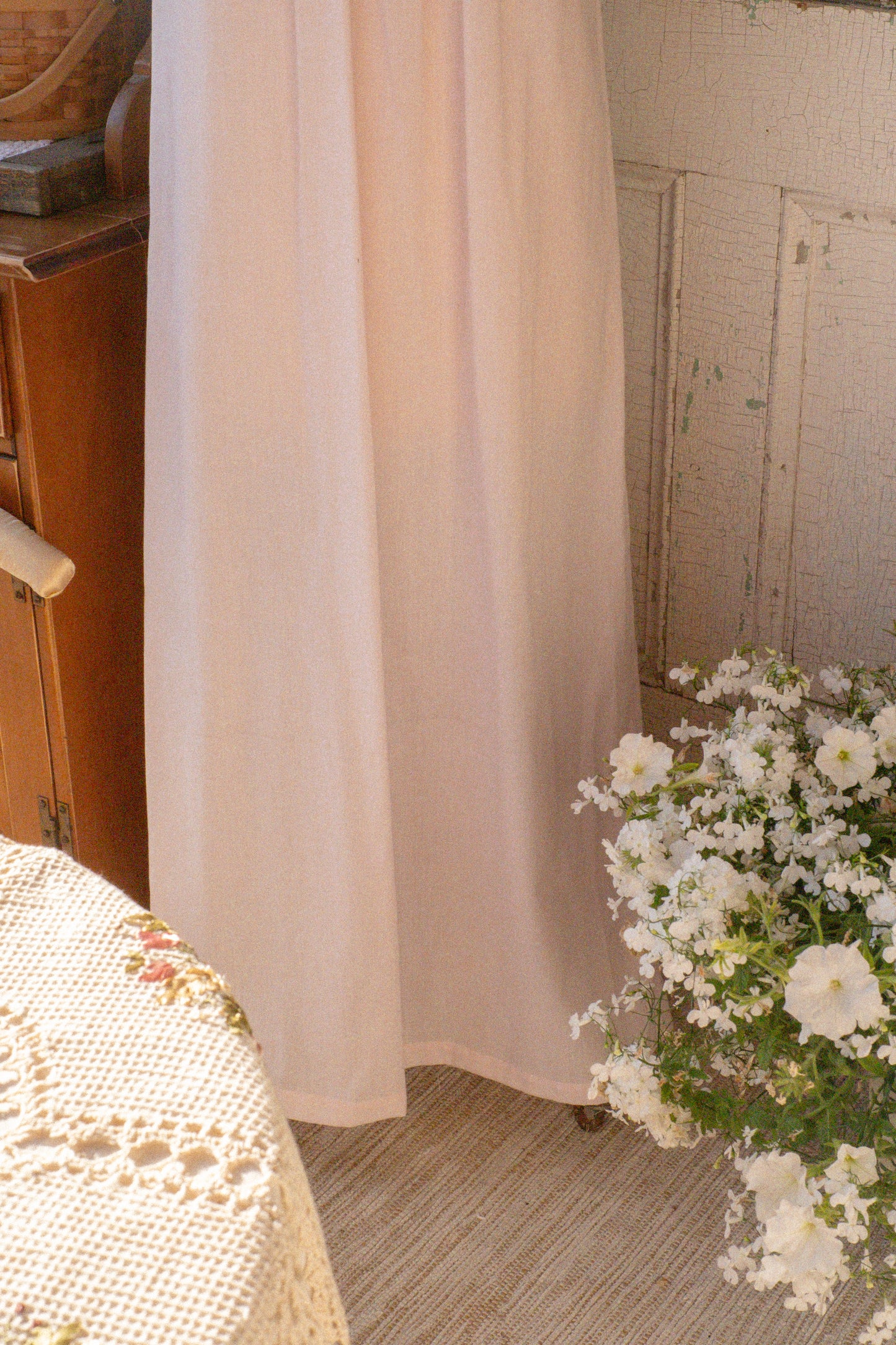 Vintage embroidered pink sleep dress