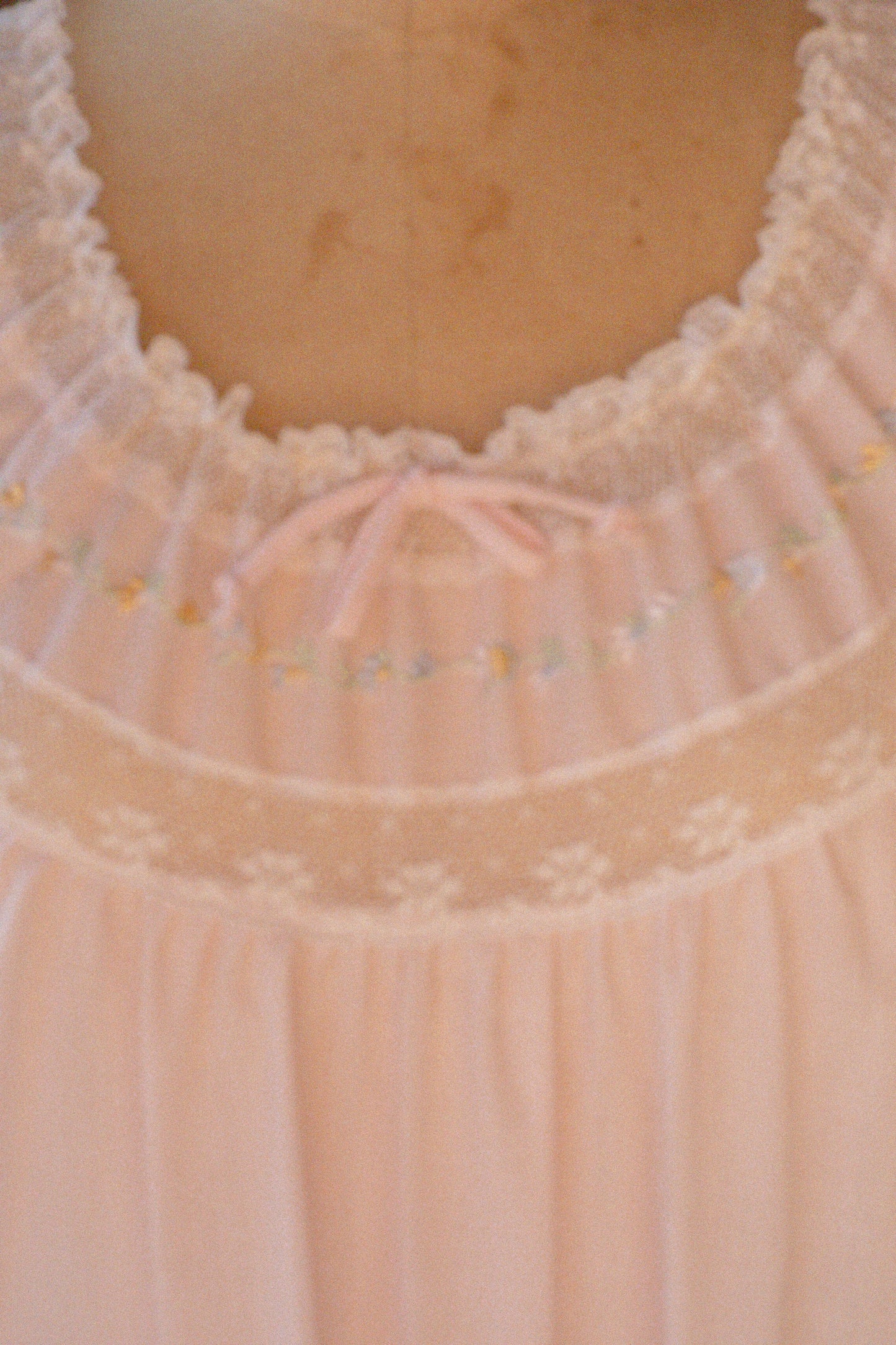 Vintage embroidered pink sleep dress