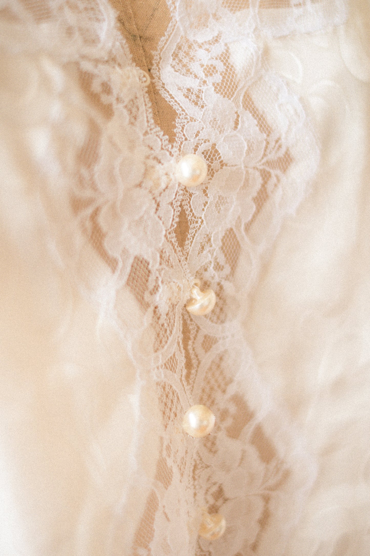 Vintage satin lace & pearl sleep set