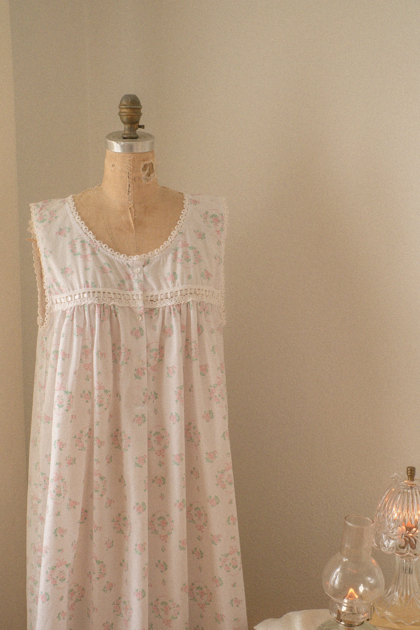 Vintage dainty cotton sleep dress