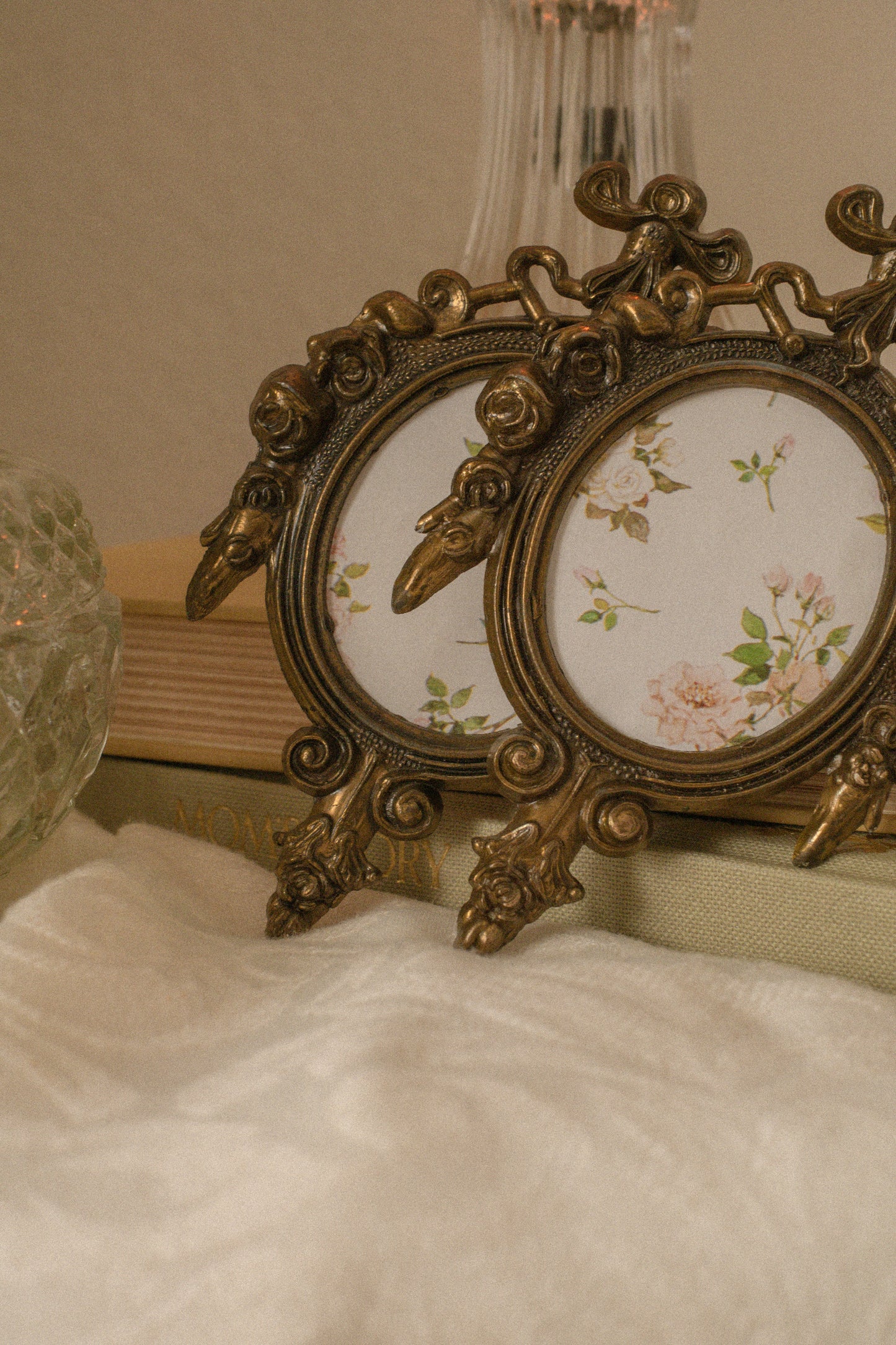 Vintage mini brass frames