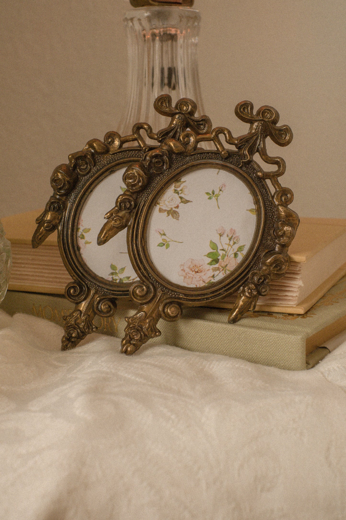 Vintage mini brass frames