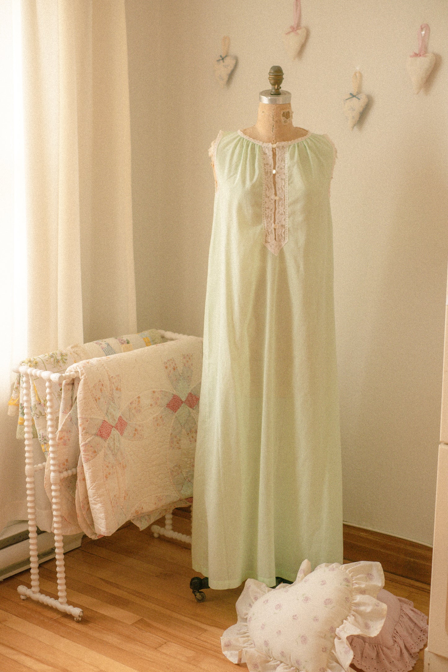 Vintage cotton lace sleep dress