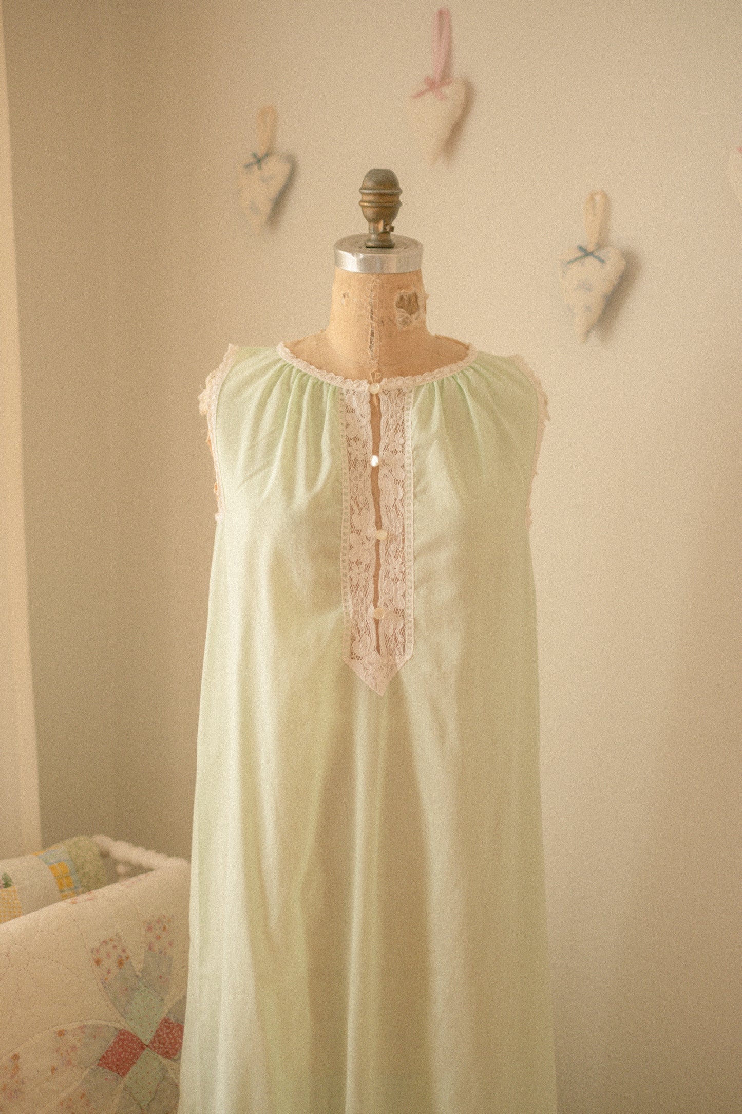 Vintage cotton lace sleep dress