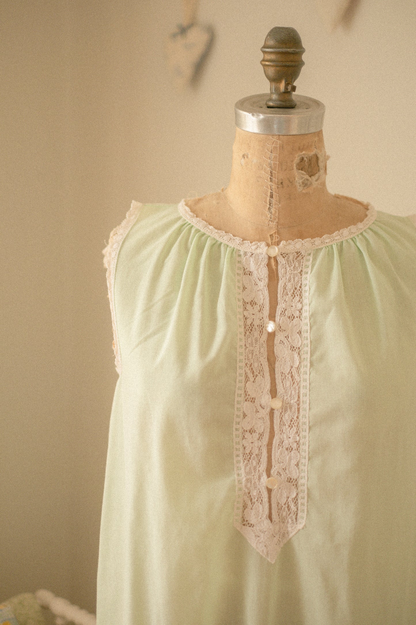 Vintage cotton lace sleep dress