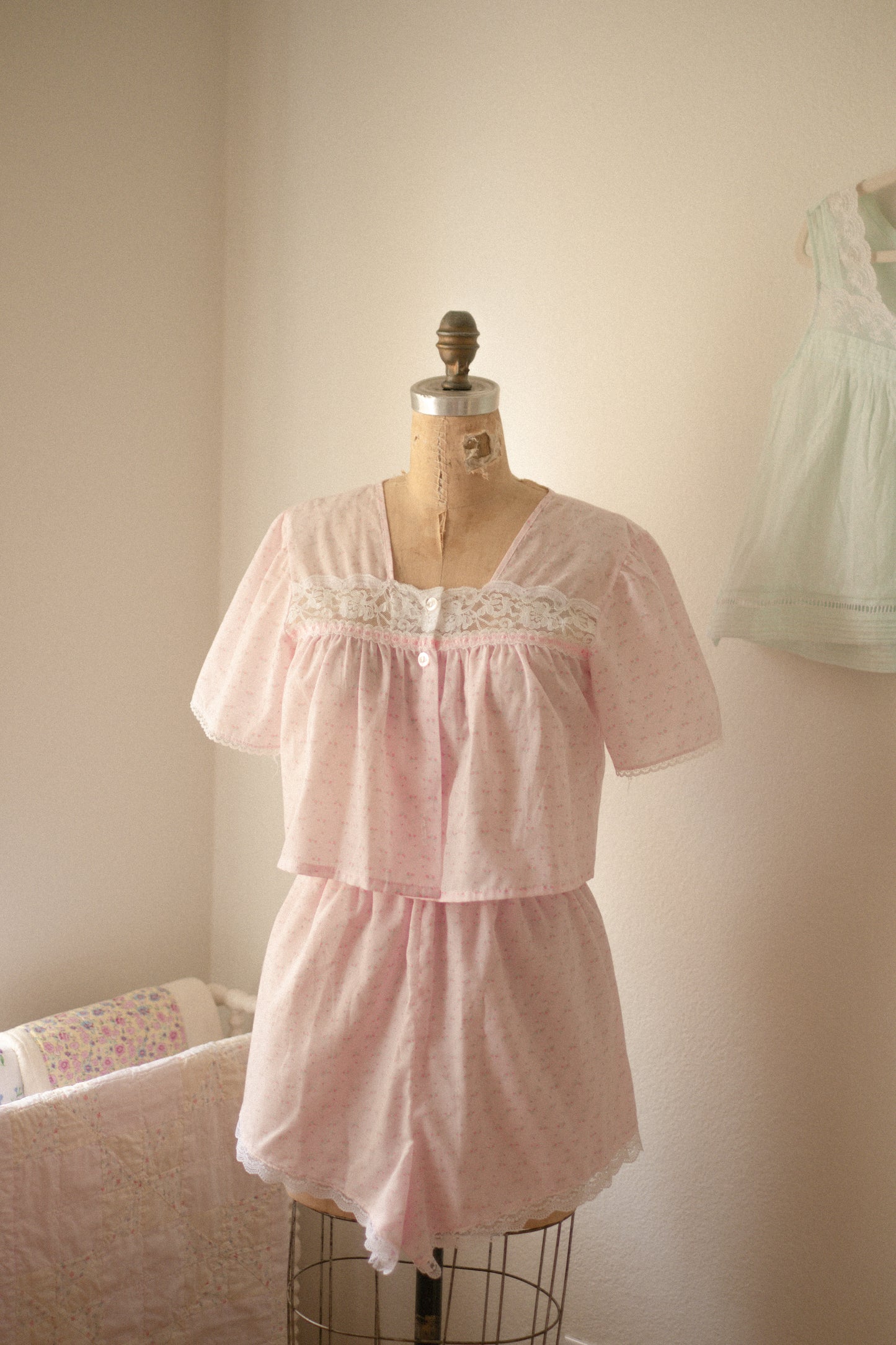 Vintage- reworked floral cotton pyjama set ♡