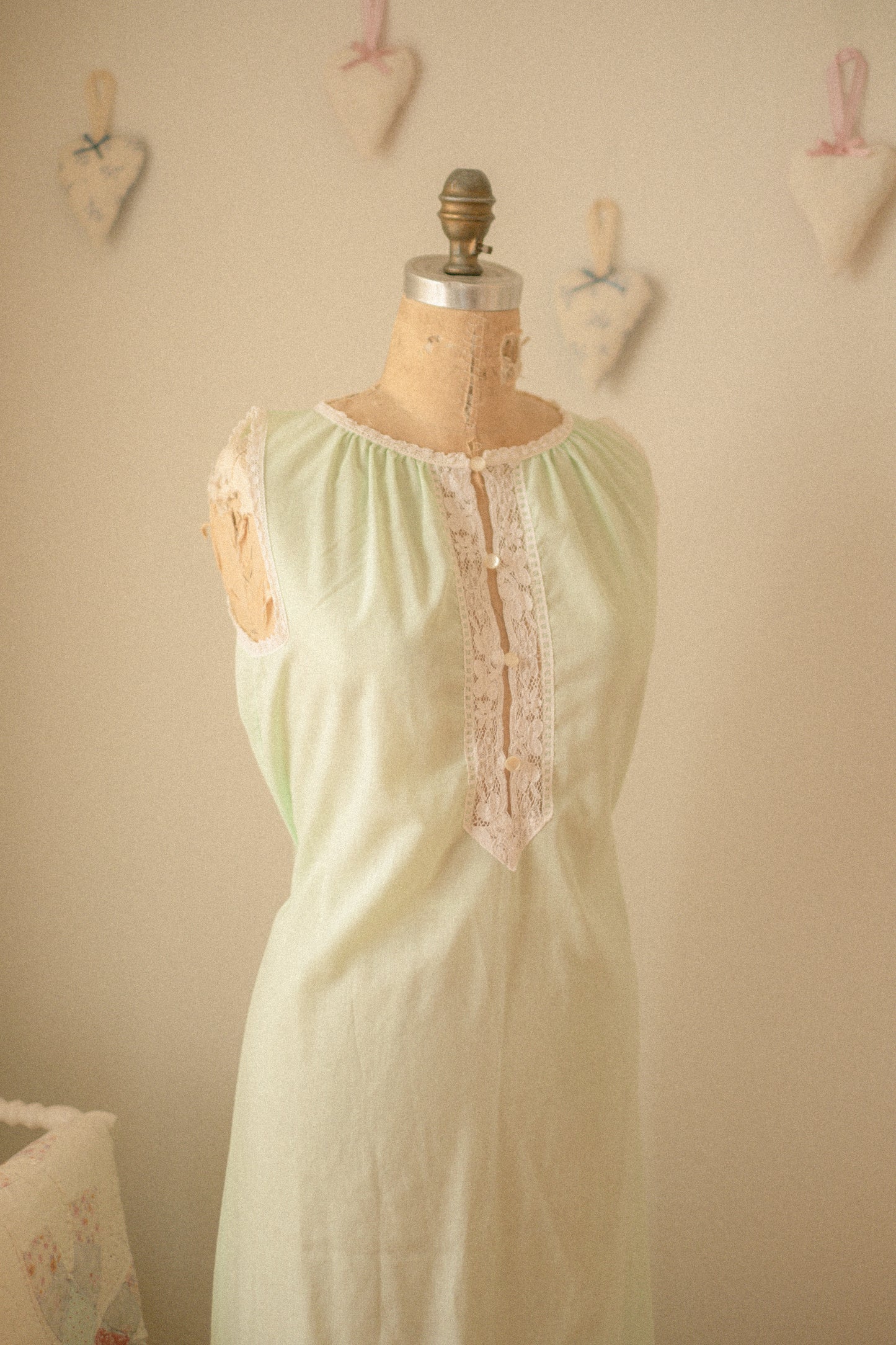 Vintage cotton lace sleep dress