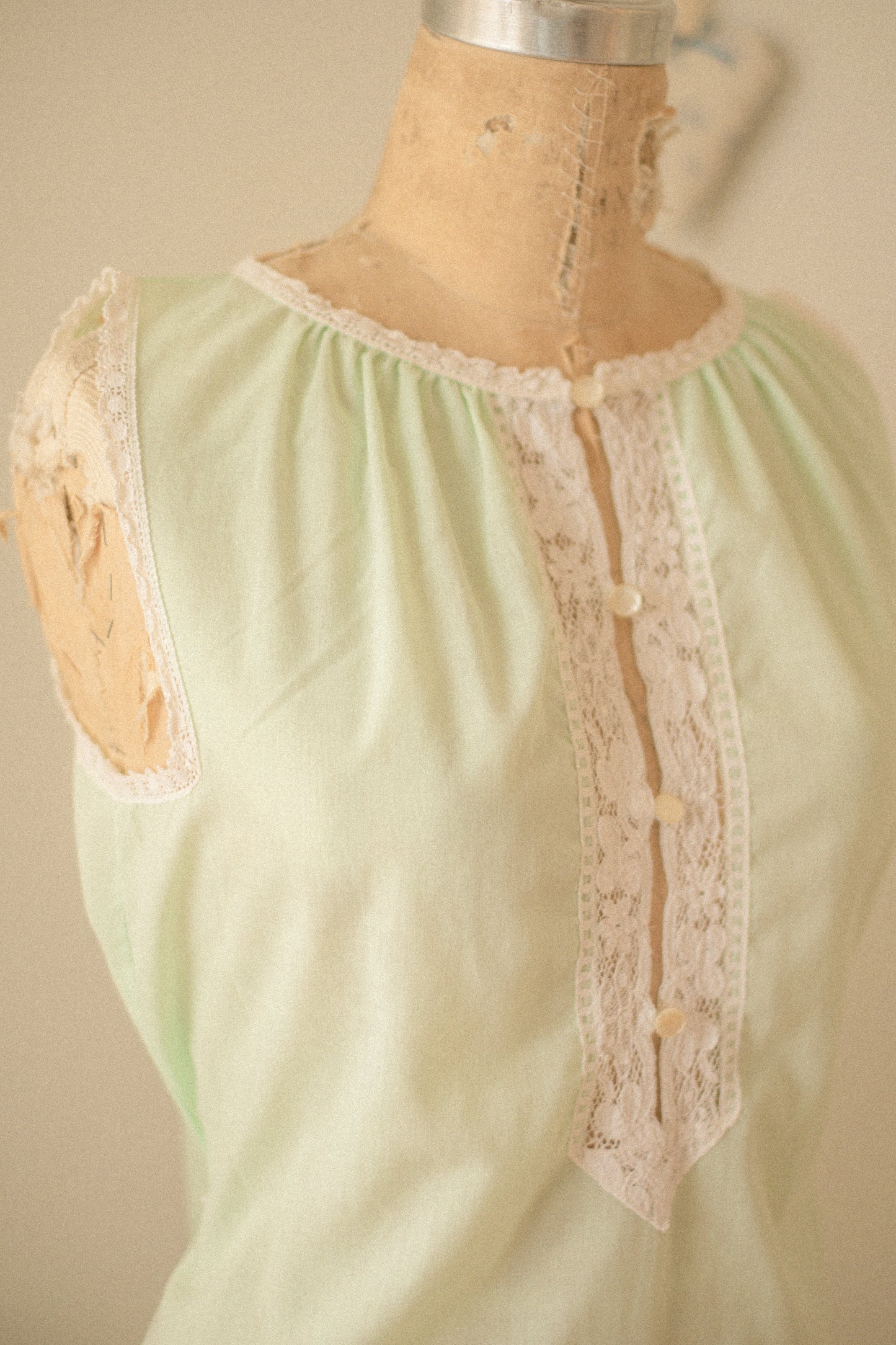 Vintage cotton lace sleep dress