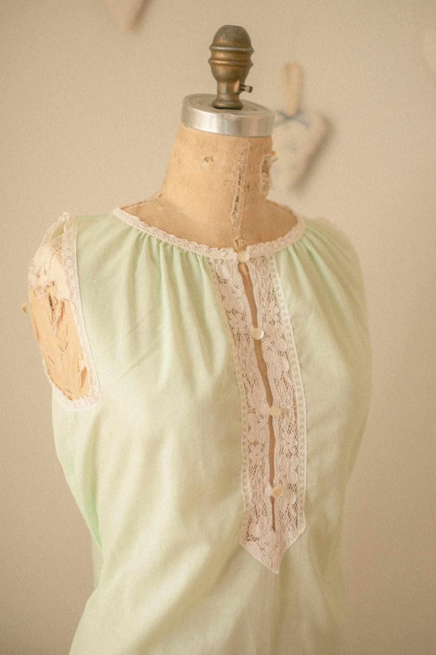 Vintage cotton lace sleep dress