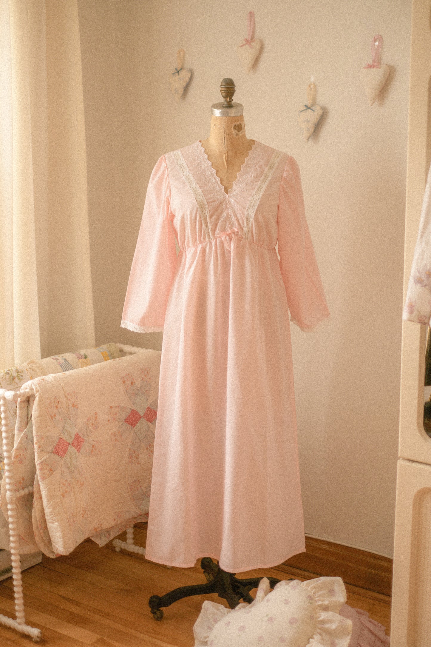 Vintage cotton lace sleep dress