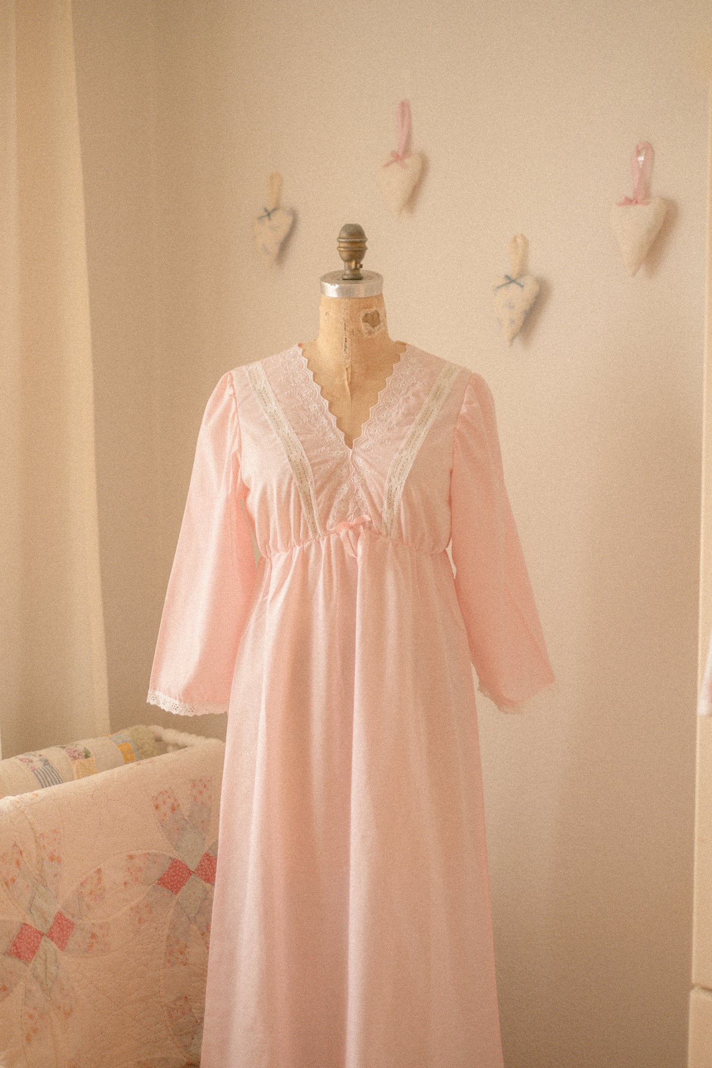 Vintage cotton lace sleep dress