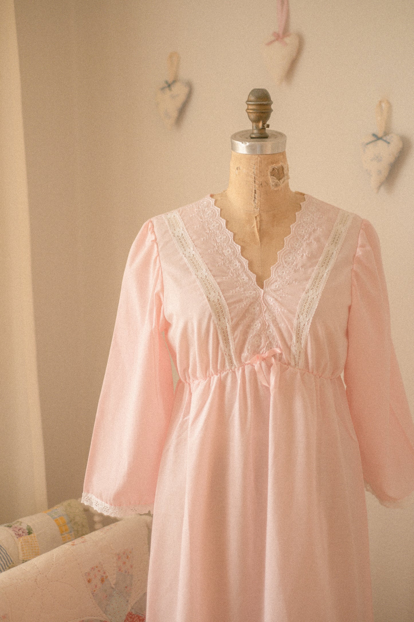 Vintage cotton lace sleep dress