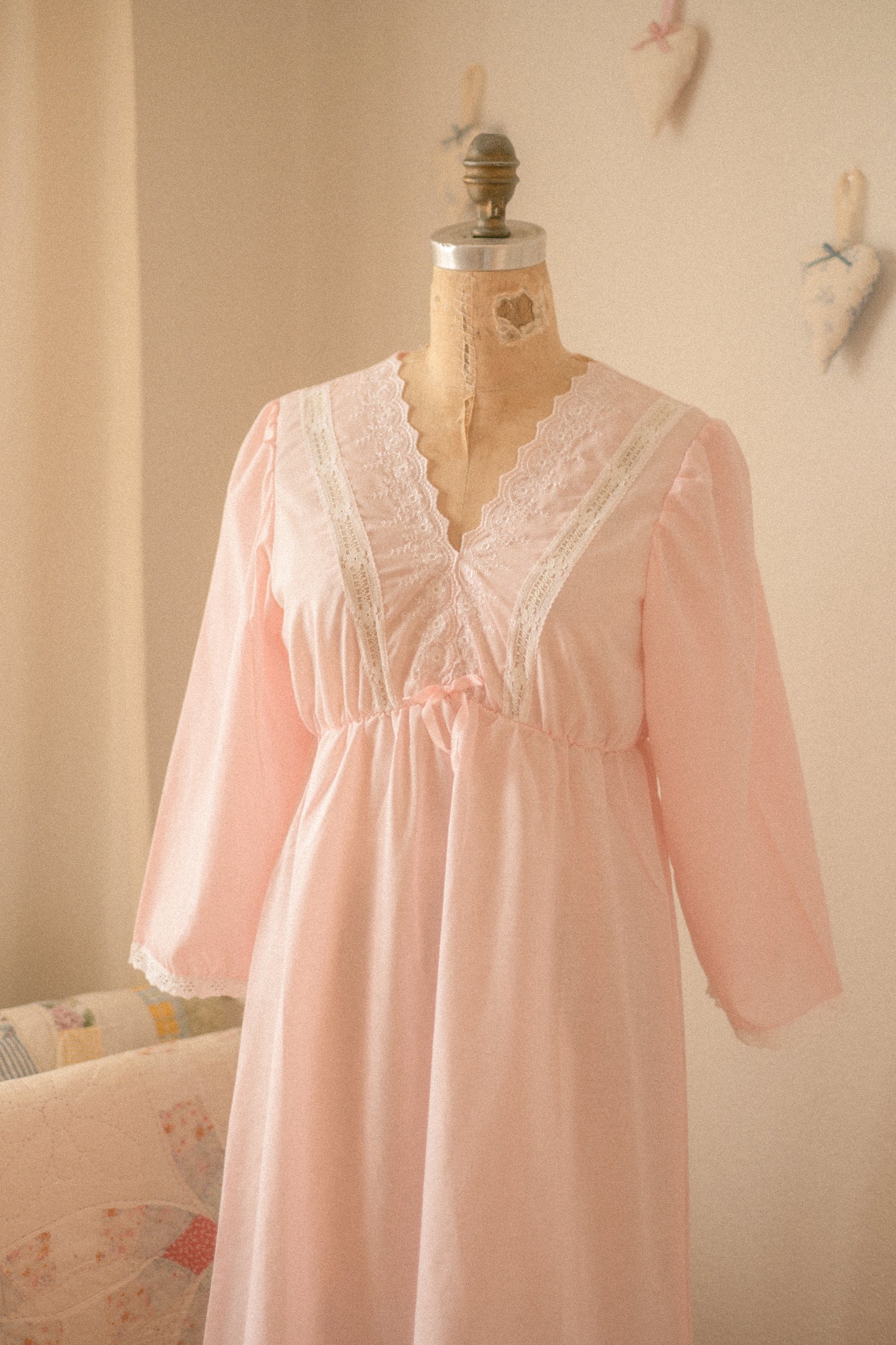 Vintage cotton lace sleep dress