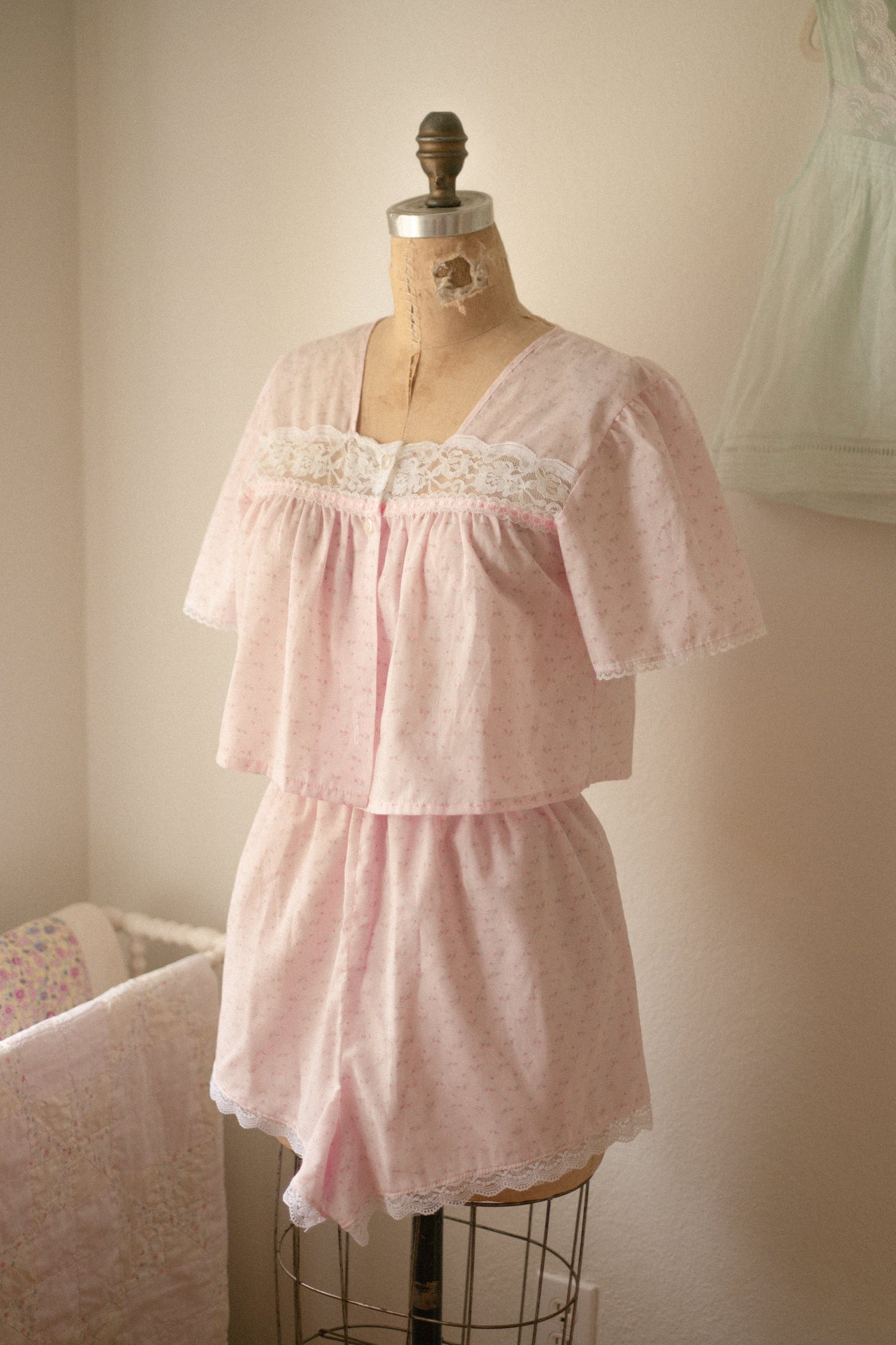 Vintage- reworked floral cotton pyjama set ♡