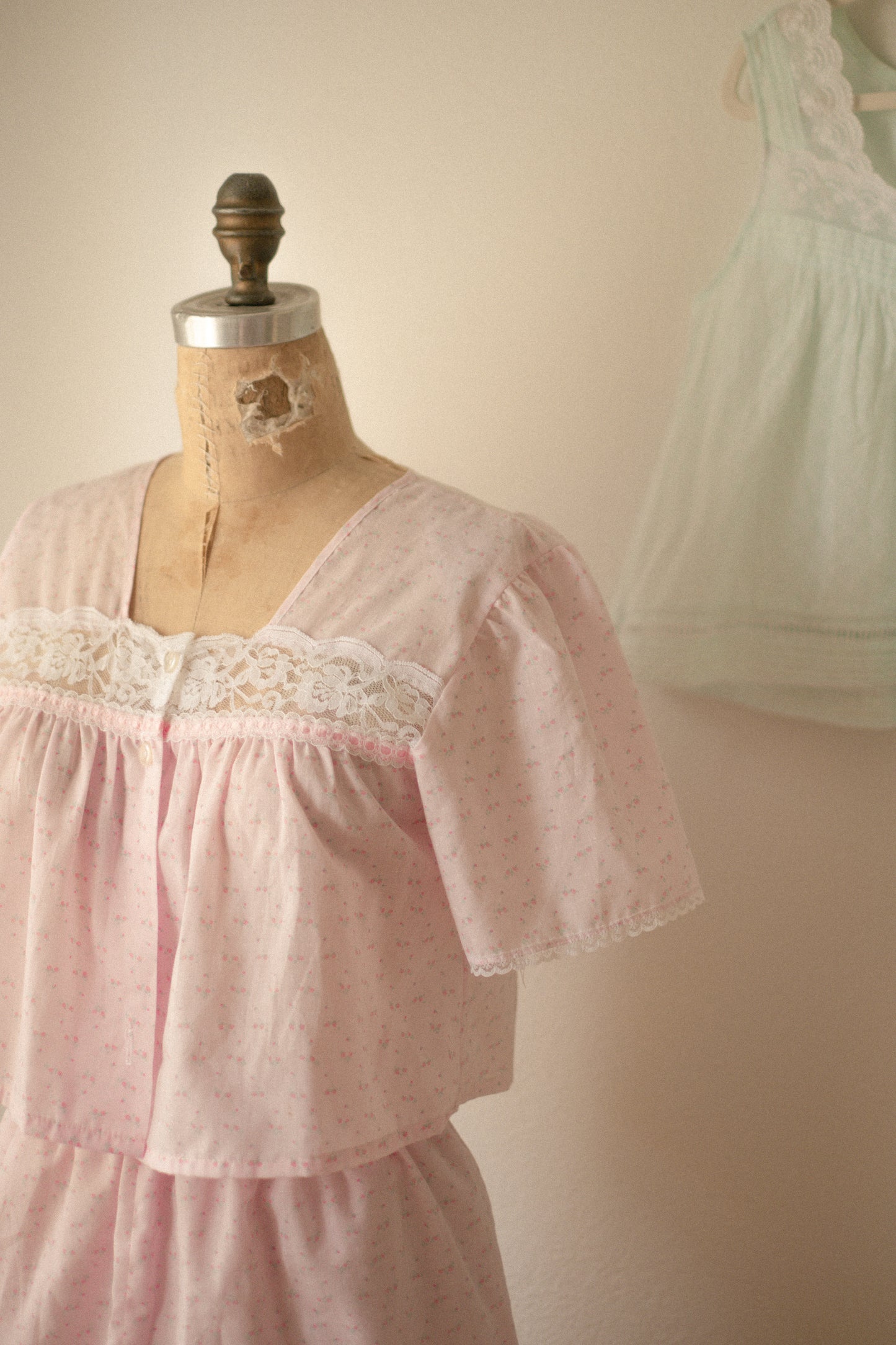 Vintage- reworked floral cotton pyjama set ♡